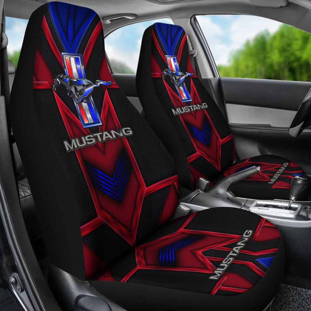 Ford Mustang Logo Car Seat Covers Automobile AA22102104 - Famjoys Ford Mustang Logo Car Seat Covers Automobile AA22102104 - Famjoys