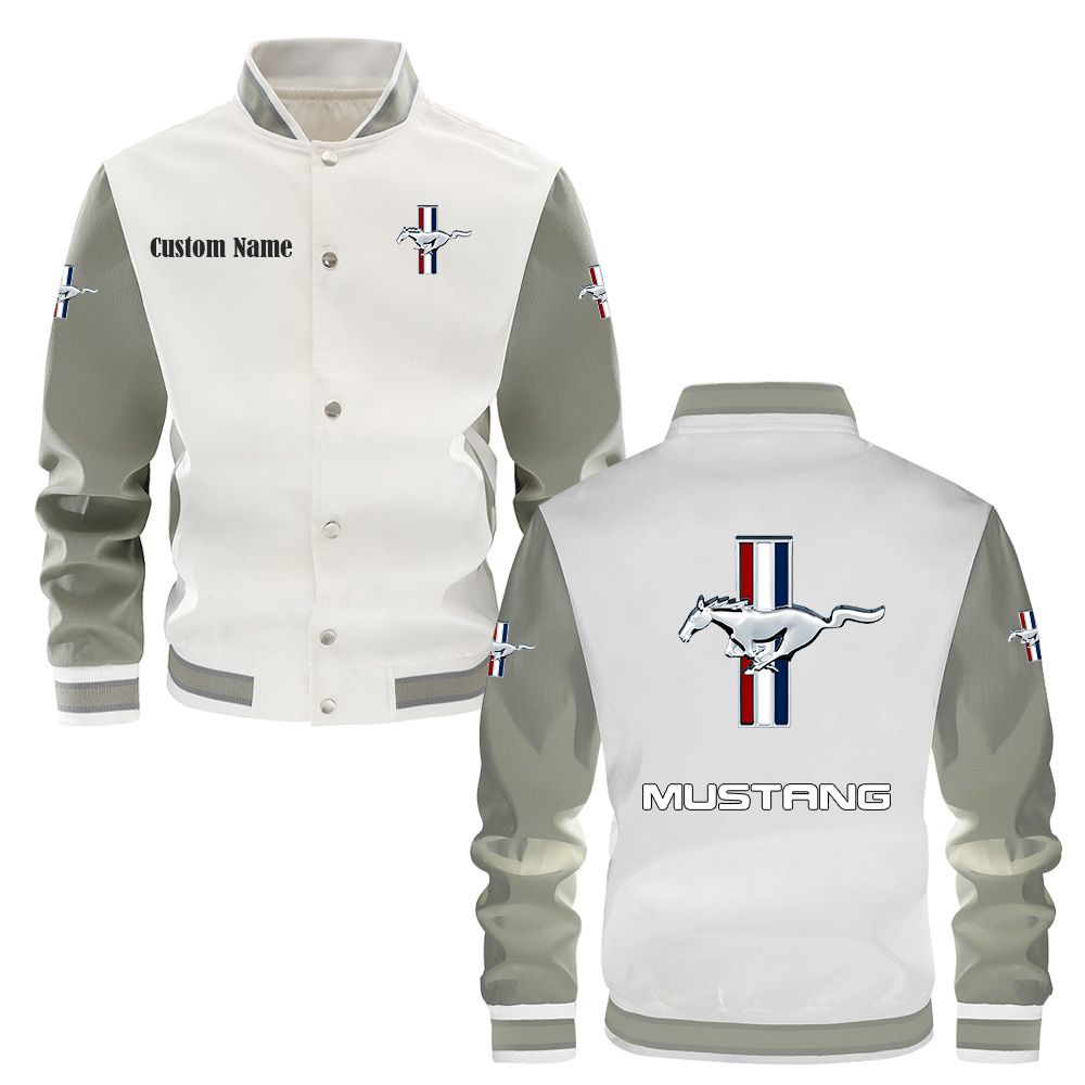 Ford Mustang Varsity Jacket, Baseball jacket, Letterman Jacket Customize Name, Multicolor - Famjoys Ford Mustang Varsity Jacket, Baseball jacket, Letterman Jacket Customize Name, Multicolor - Famjoys