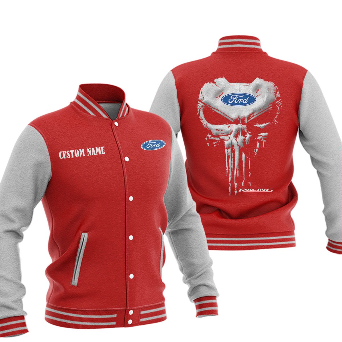Ford Racing Baseball Jacket, Multicolor - Famjoys Ford Racing Baseball Jacket, Multicolor - Famjoys