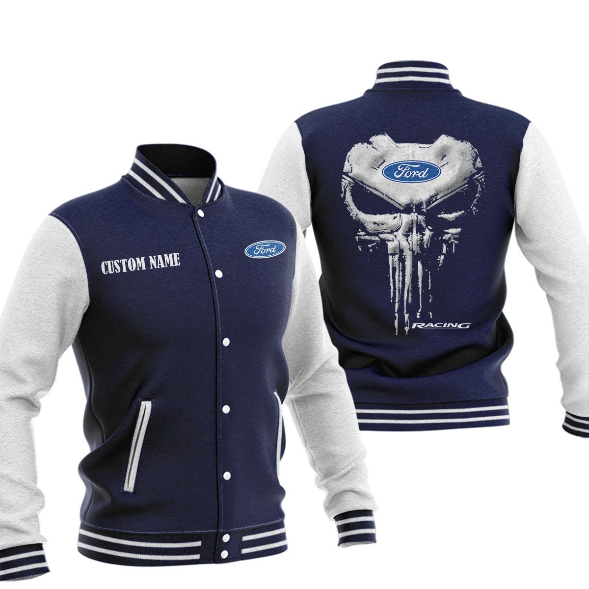 Ford Racing Baseball Jacket, Multicolor - Famjoys Ford Racing Baseball Jacket, Multicolor - Famjoys