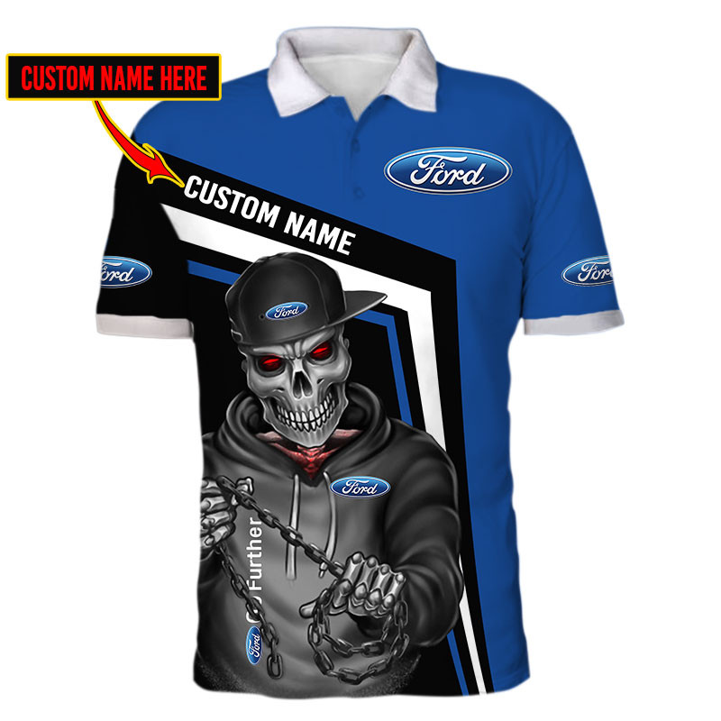 Ford Skull Tshirt, sweatshirt, Polo, Hawaiian, Hoodie 3D Apparel Full Printing Custom Name - Famjoys Ford Skull Tshirt, sweatshirt, Polo, Hawaiian, Hoodie 3D Apparel Full Printing Custom Name - Famjoys