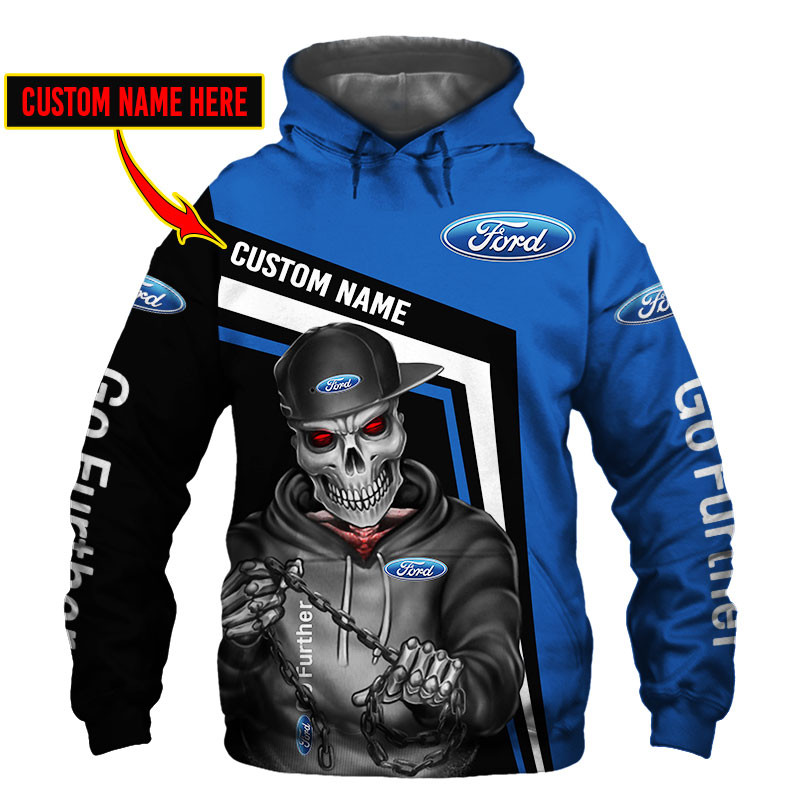 Ford Skull Tshirt, sweatshirt, Polo, Hawaiian, Hoodie 3D Apparel Full Printing Custom Name - Famjoys Ford Skull Tshirt, sweatshirt, Polo, Hawaiian, Hoodie 3D Apparel Full Printing Custom Name - Famjoys
