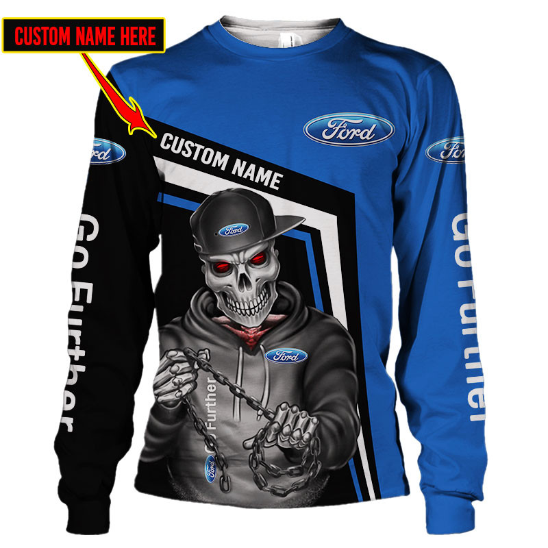 Ford Skull Tshirt, sweatshirt, Polo, Hawaiian, Hoodie 3D Apparel Full Printing Custom Name - Famjoys Ford Skull Tshirt, sweatshirt, Polo, Hawaiian, Hoodie 3D Apparel Full Printing Custom Name - Famjoys