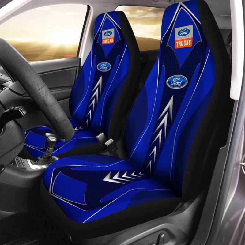 Ford Truck LPH Car Seat Cover (Set of 2) Ver 2 (Blue)