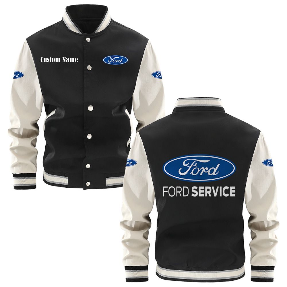 Ford Varsity Jacket, Baseball jacket, Letterman Jacket Customize Name, Multicolor - Famjoys Ford Varsity Jacket, Baseball jacket, Letterman Jacket Customize Name, Multicolor - Famjoys
