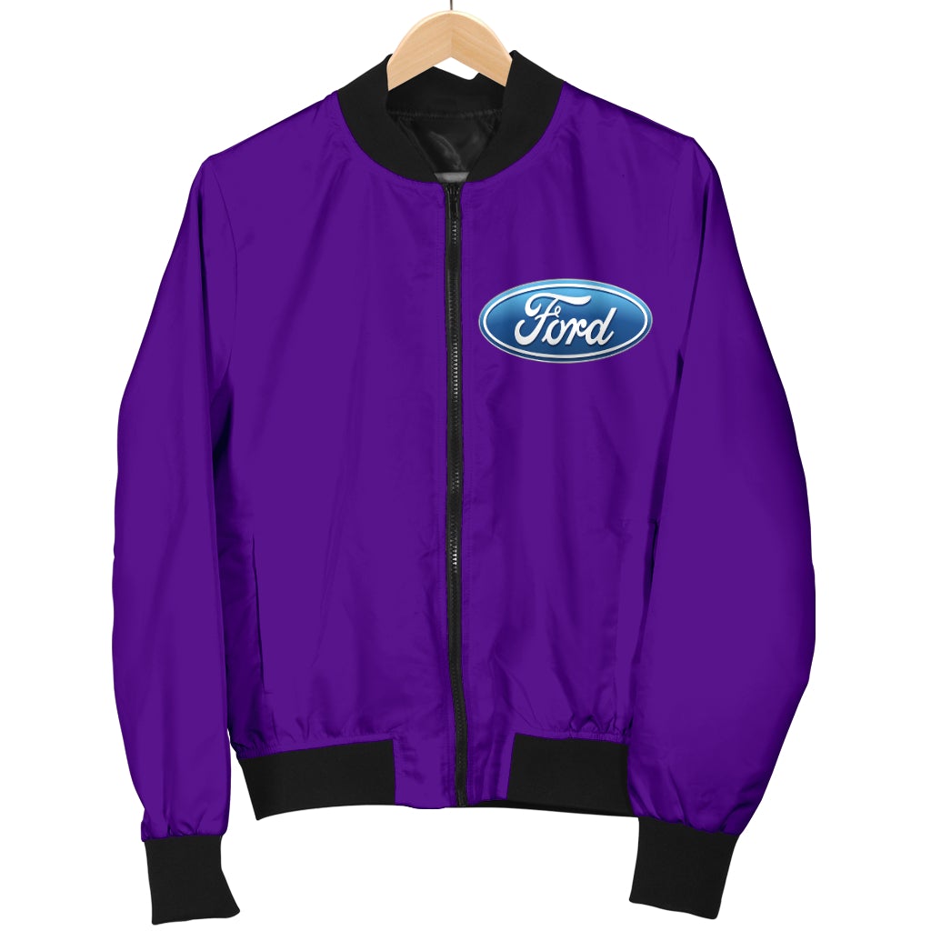 Ford Women's Bomber Jacket Purple - Famjoys Ford Women's Bomber Jacket Purple - Famjoys
