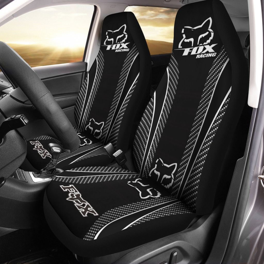 FOX racing  Car Seat Cover (Set of 2) Ver 1 (Black)