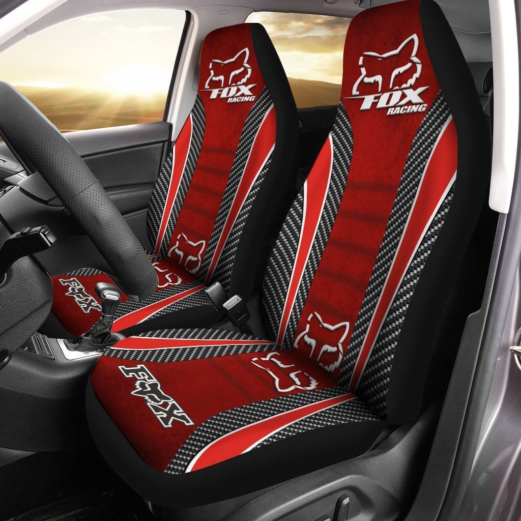 FOX racing  Car Seat Cover (Set of 2) Ver 1 (Red)