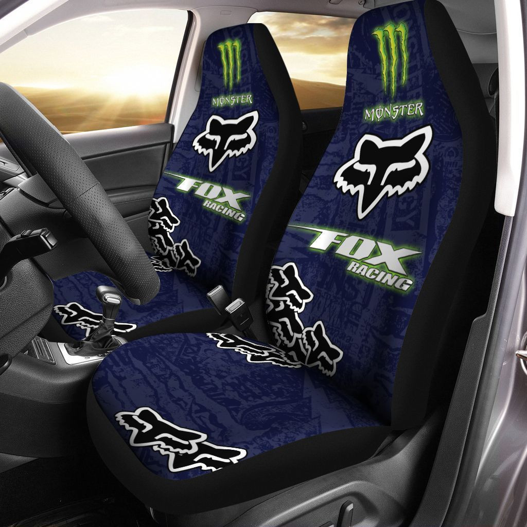Fox Racing  Car Seat Cover (Set of 2) Ver 2 (Blue)