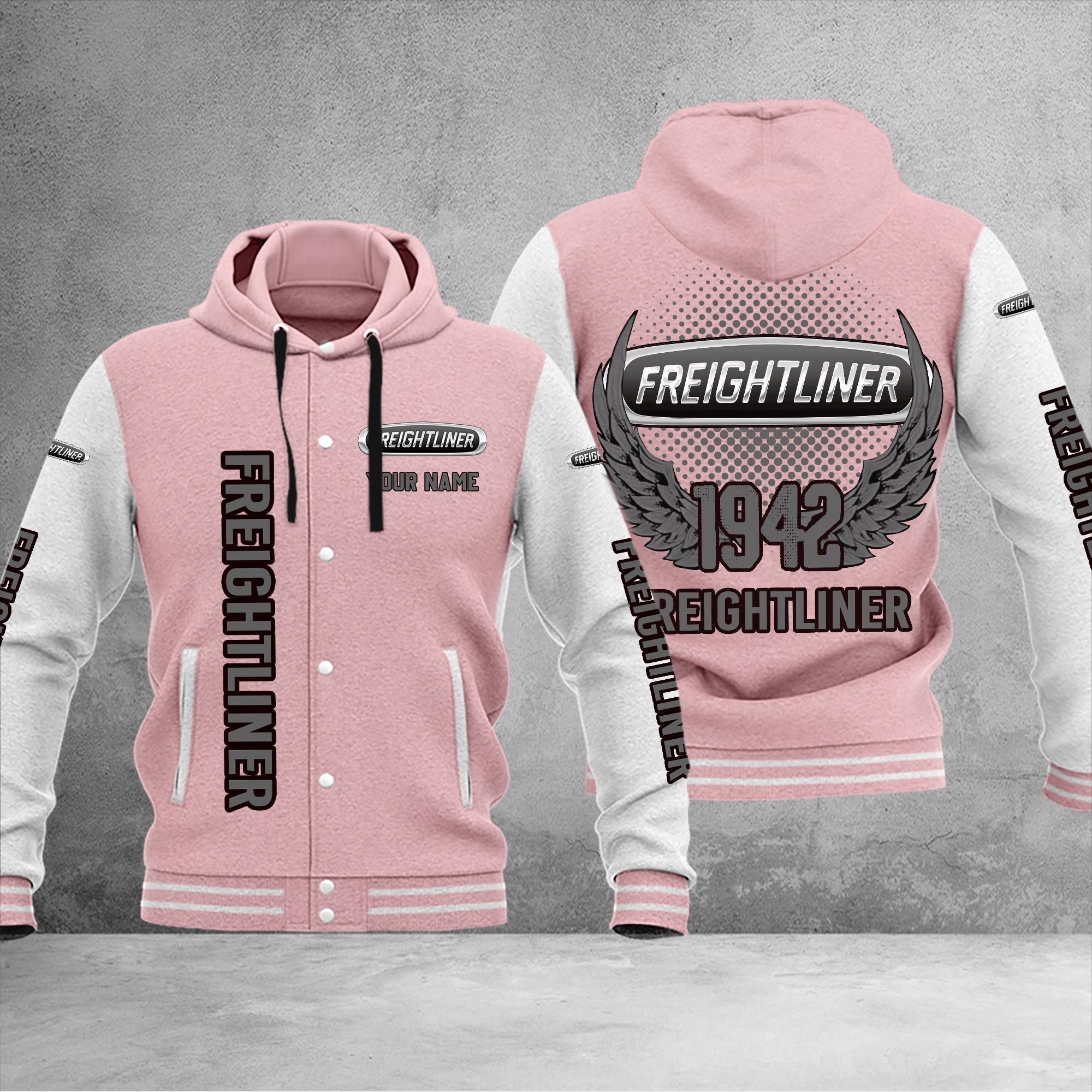 Freightliner DMHJ1179 Baseball Jacket Multicolor - Famjoys Freightliner DMHJ1179 Baseball Jacket Multicolor - Famjoys