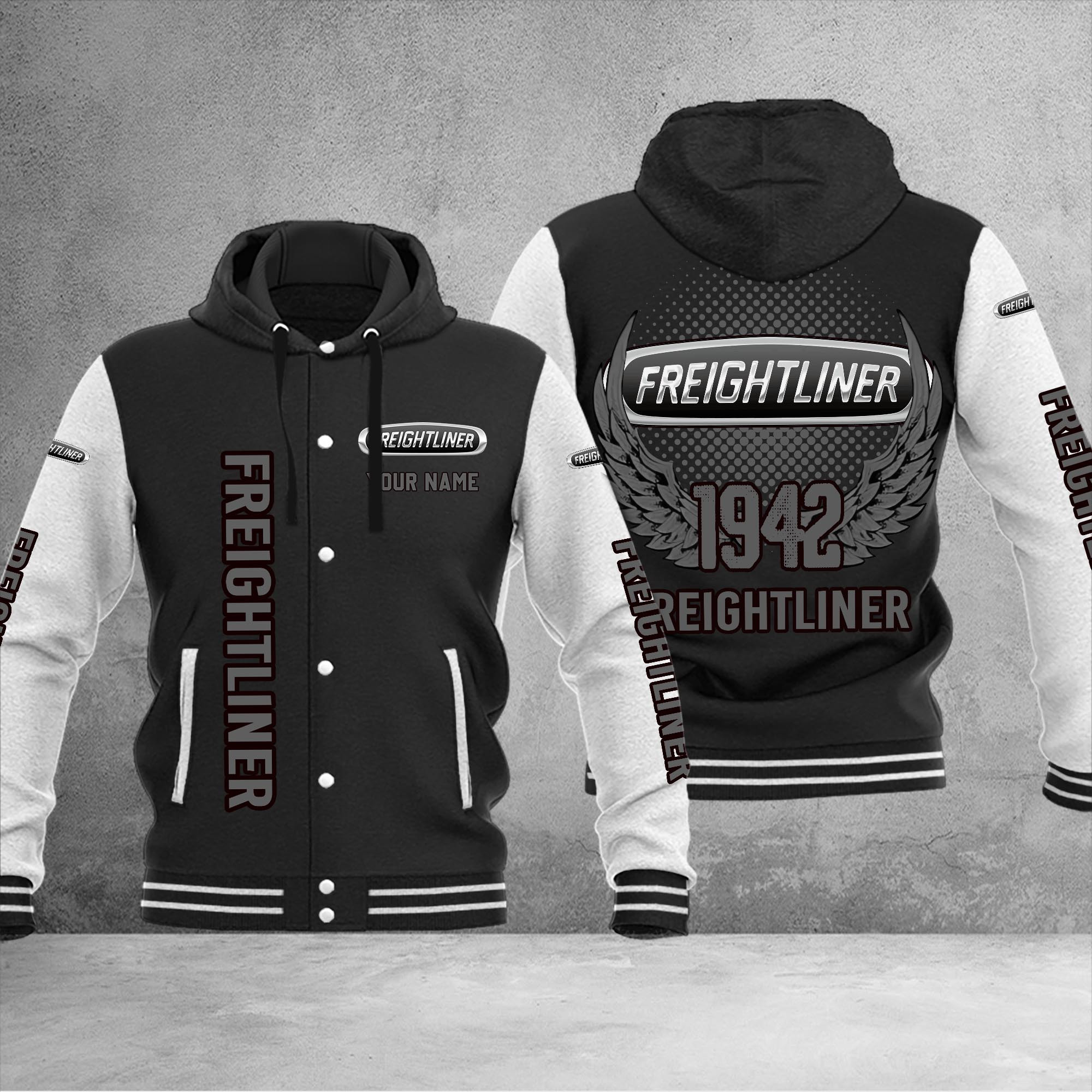 Freightliner DMHJ1179 Baseball Jacket Multicolor - Famjoys Freightliner DMHJ1179 Baseball Jacket Multicolor - Famjoys
