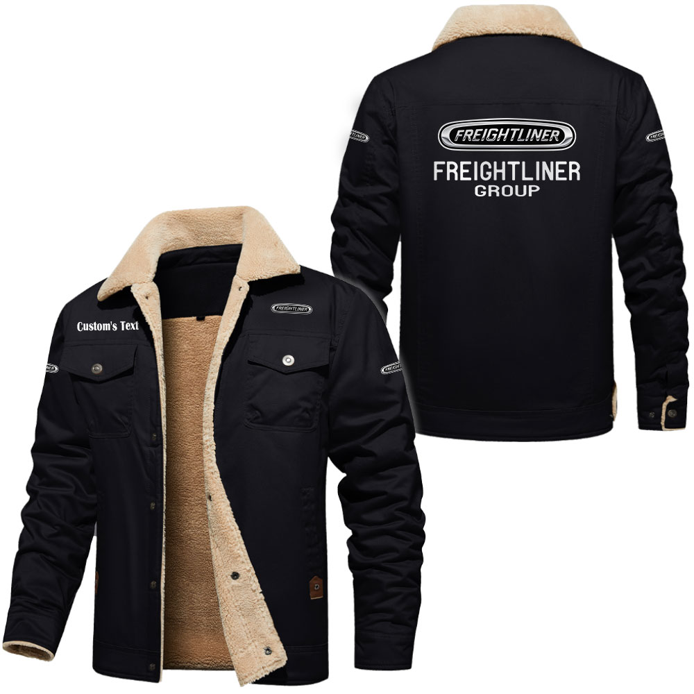 Freightliner Group Cargo Fleece Lined Cotton Jacket Multicolor, vintage style, customize name 