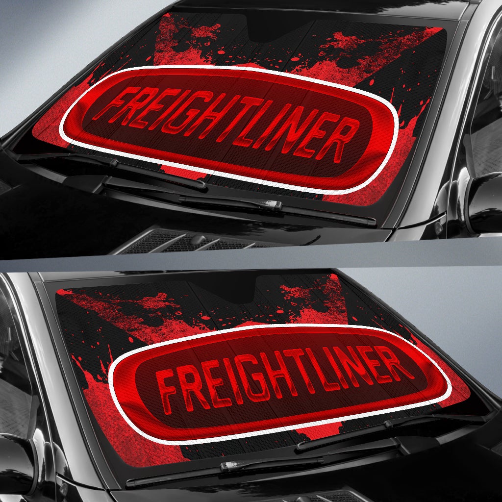 Freightliner Windshield Sun Shade Red - Famjoys Freightliner Windshield Sun Shade Red - Famjoys