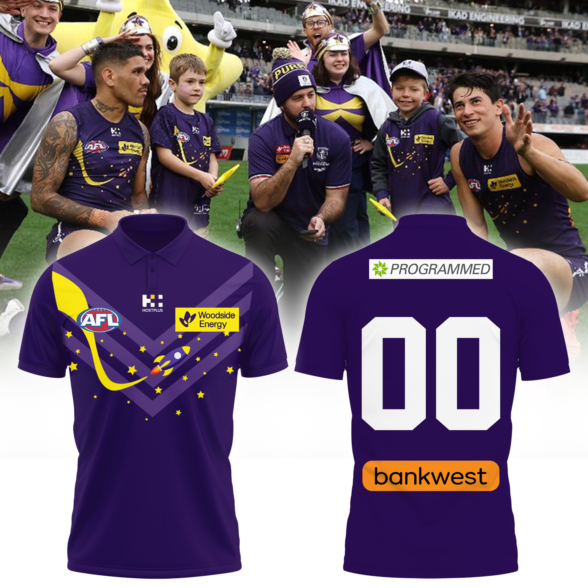 Fremantle Dockers Starlight Children’s Foundation Match Worn Jumper Polo - Famjoys Fremantle Dockers Starlight Children’s Foundation Match Worn Jumper Polo - Famjoys