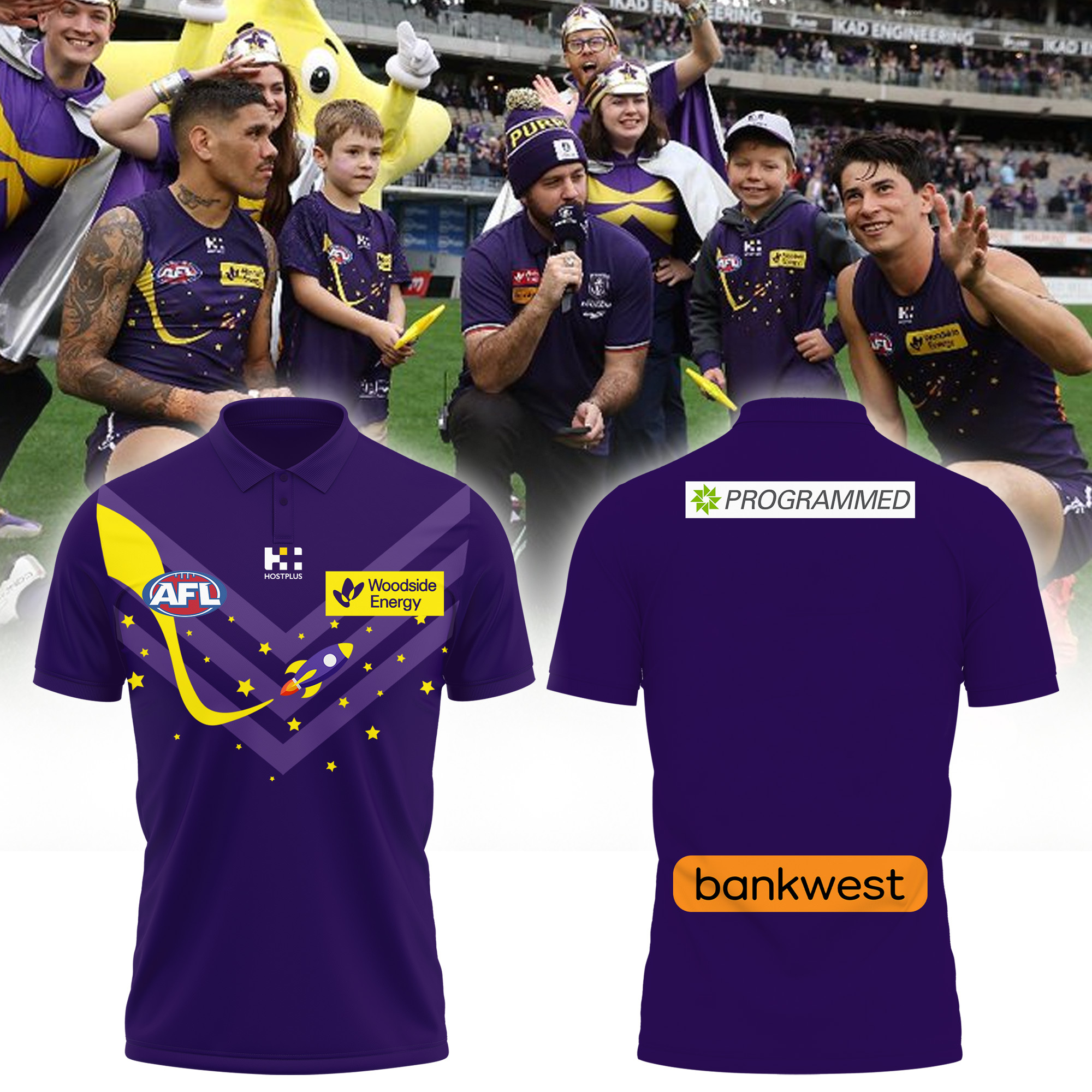 Fremantle Dockers Starlight Children’s Foundation Match Worn Jumper Polo - Famjoys Fremantle Dockers Starlight Children’s Foundation Match Worn Jumper Polo - Famjoys