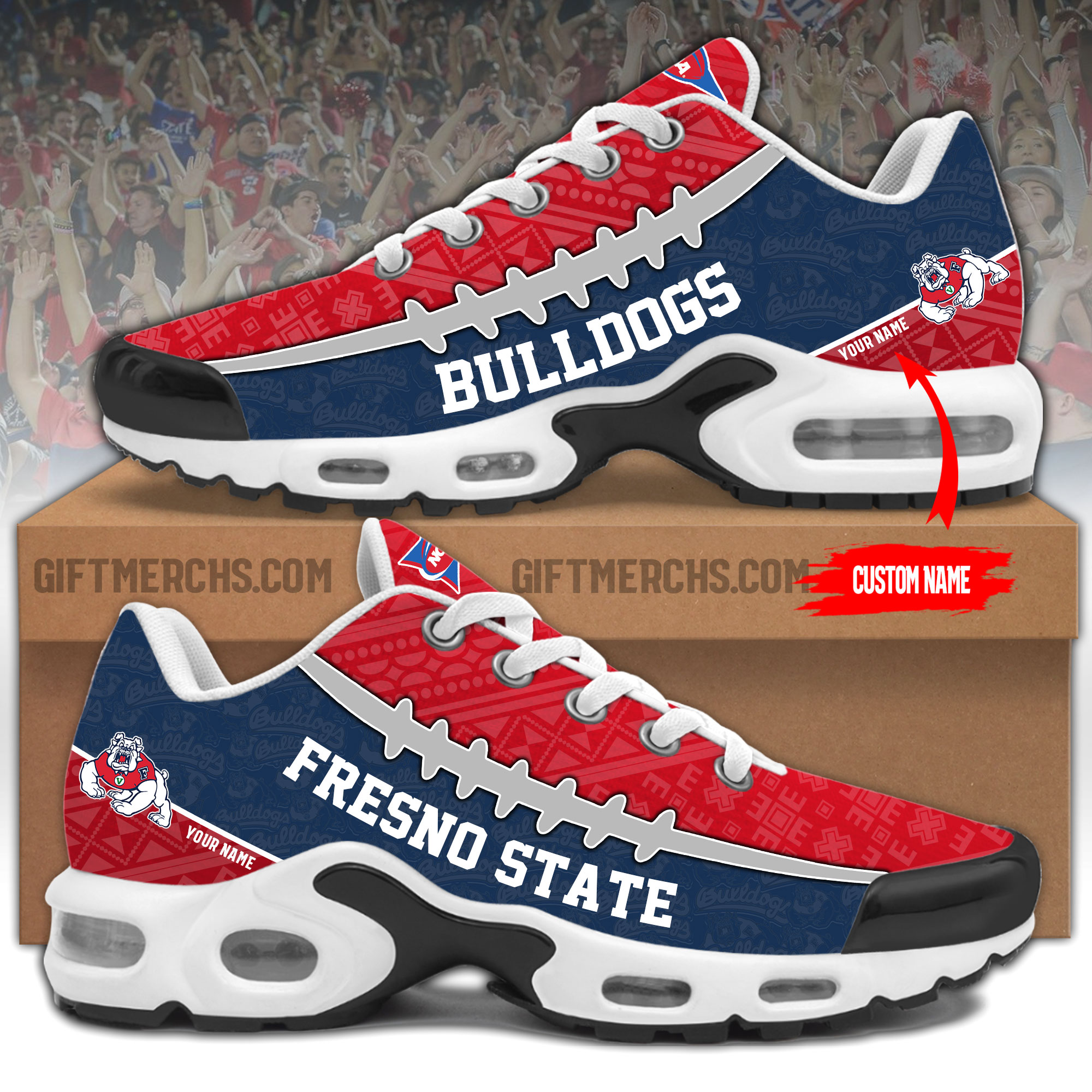 Fresno State Bulldogs Personalized Shoes - Famjoys Fresno State Bulldogs Personalized Shoes - Famjoys
