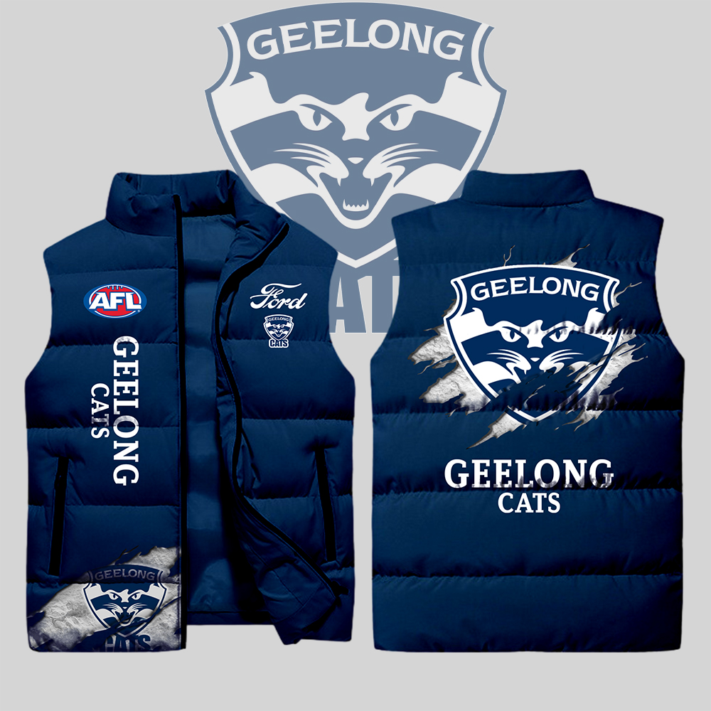 Geelong Cats AFL 2D Cotton Vest Design Limited - Famjoys Geelong Cats AFL 2D Cotton Vest Design Limited - Famjoys