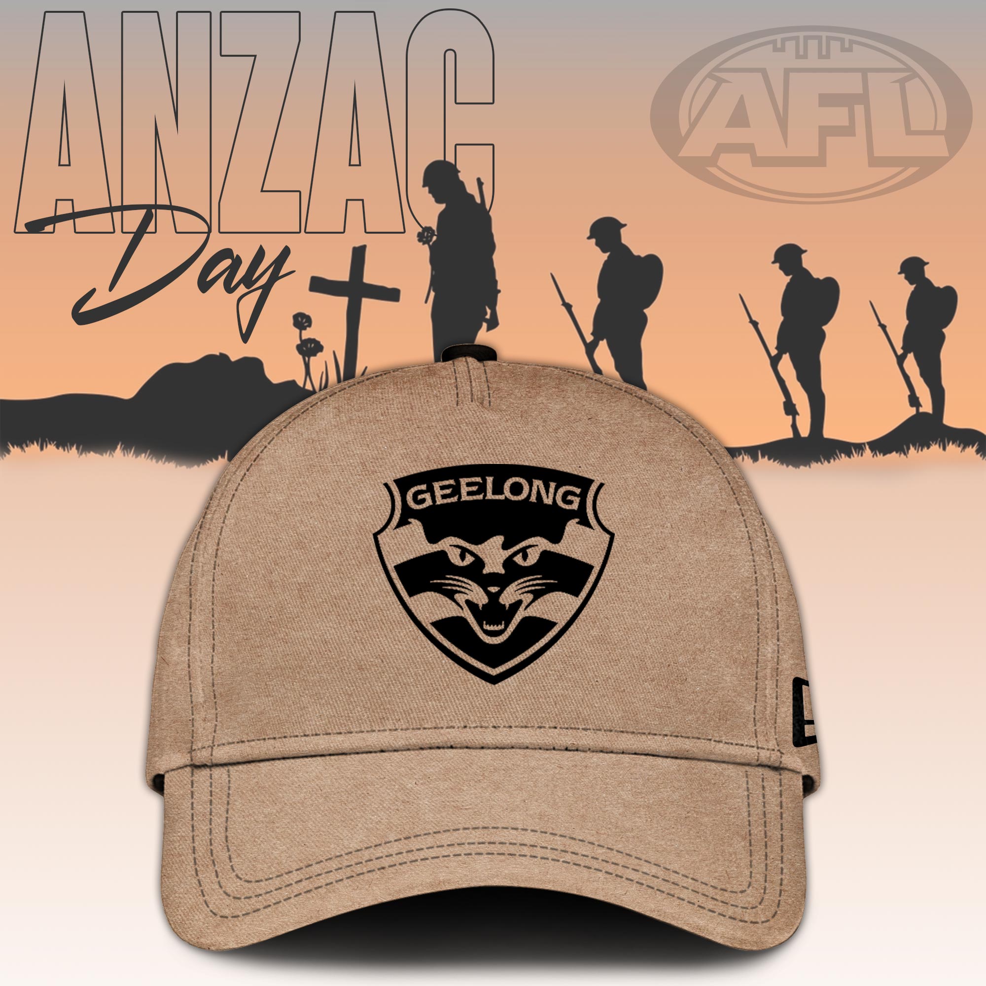 Geelong Cats AFL ANZAC Day New Hoodie - Famjoys Geelong Cats AFL ANZAC Day New Hoodie - Famjoys