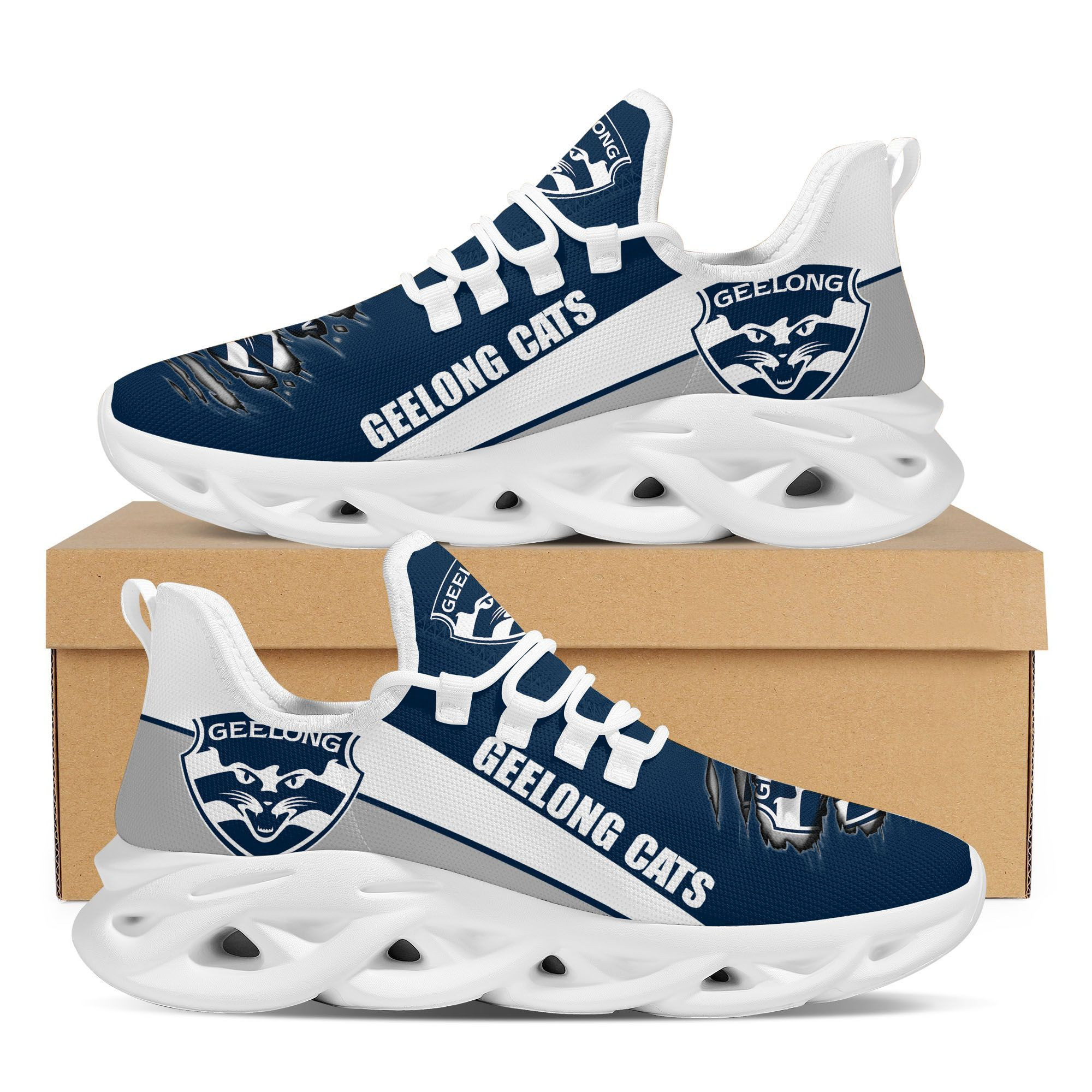Geelong Cats Max Soul Sneakers Shoes - Famjoys Geelong Cats Max Soul Sneakers Shoes - Famjoys