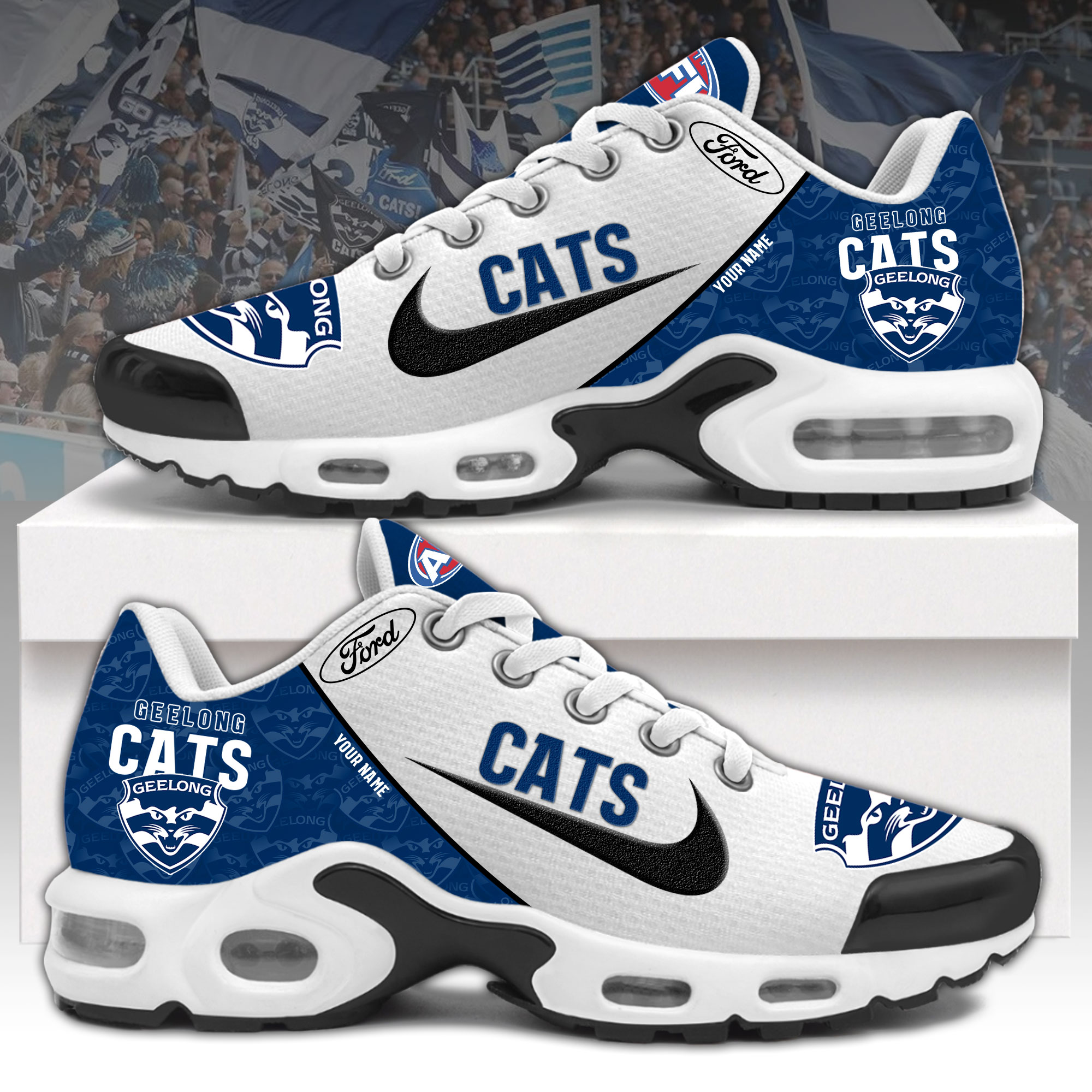 Geelong Cats Personalized Shoes - Famjoys Geelong Cats Personalized Shoes - Famjoys
