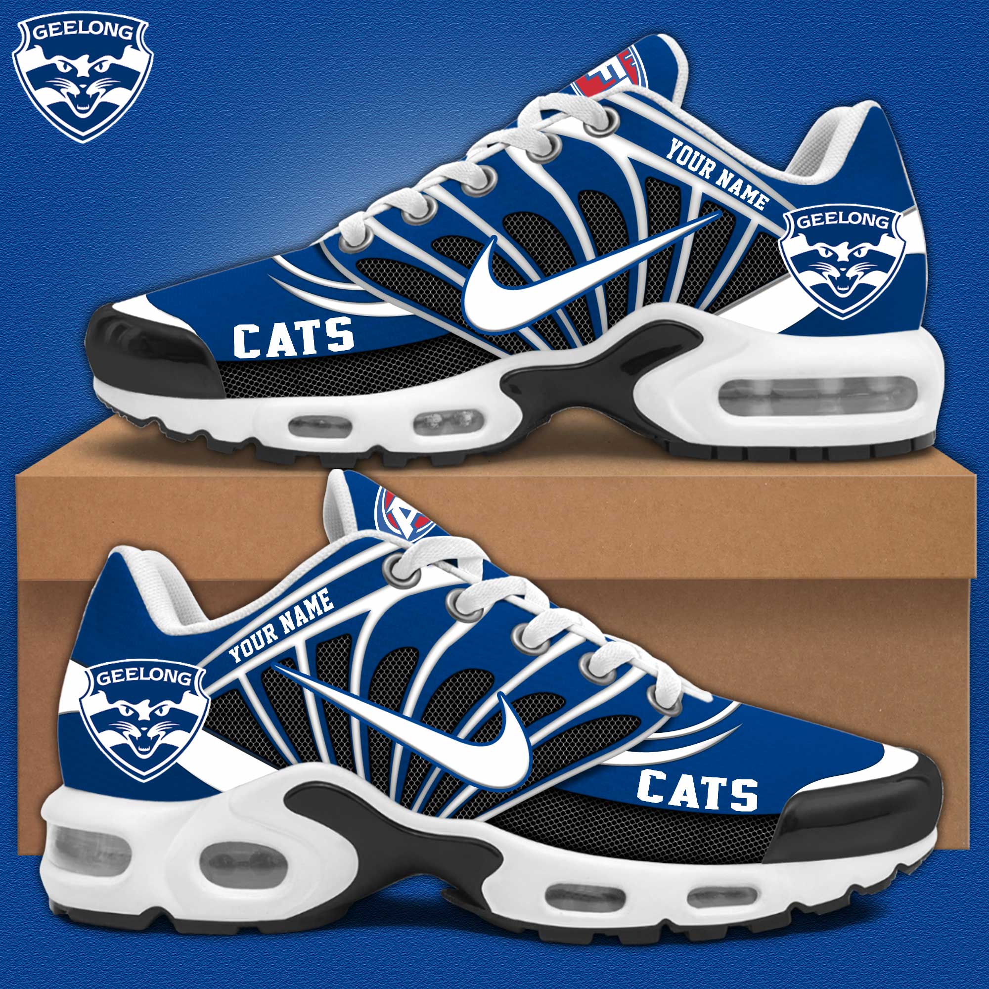 Geelong Cats Personalized Shoes v2 - Famjoys Geelong Cats Personalized Shoes v2 - Famjoys