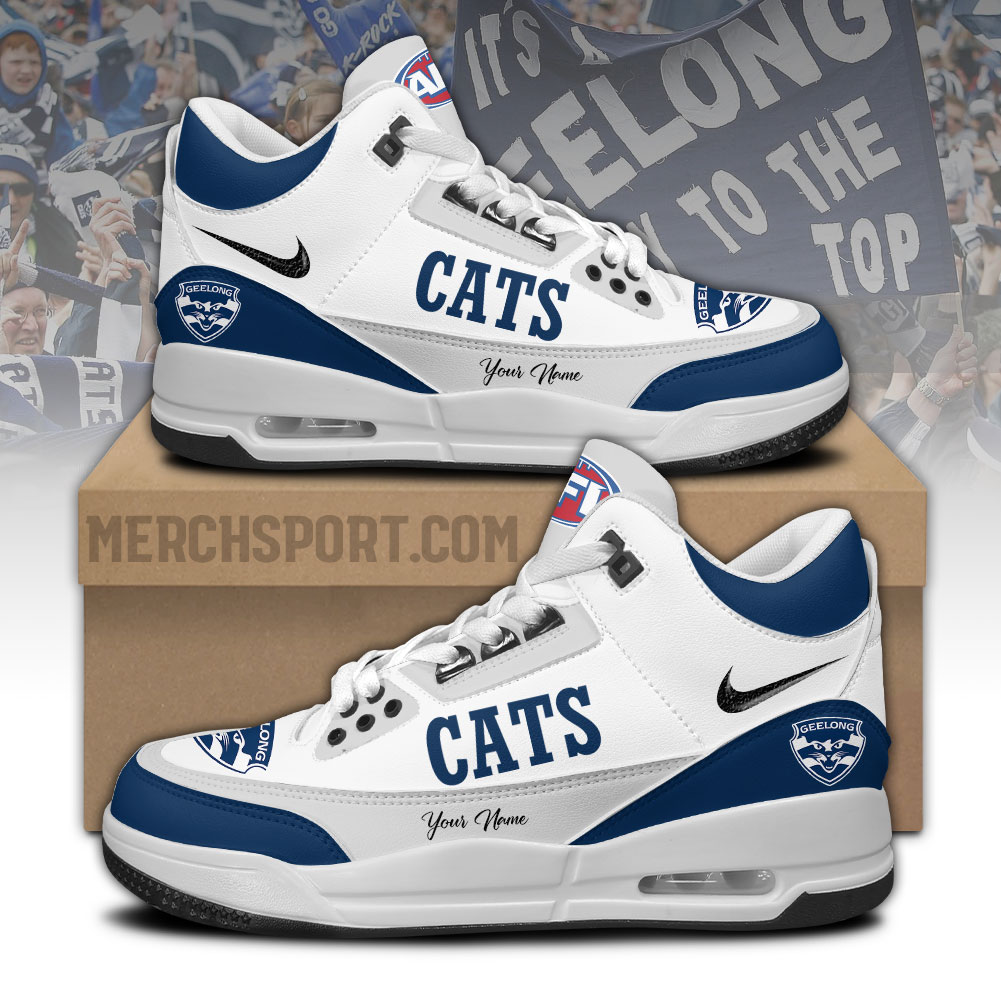 Geelong Cats Special Shoes Custom Name - Famjoys Geelong Cats Special Shoes Custom Name - Famjoys