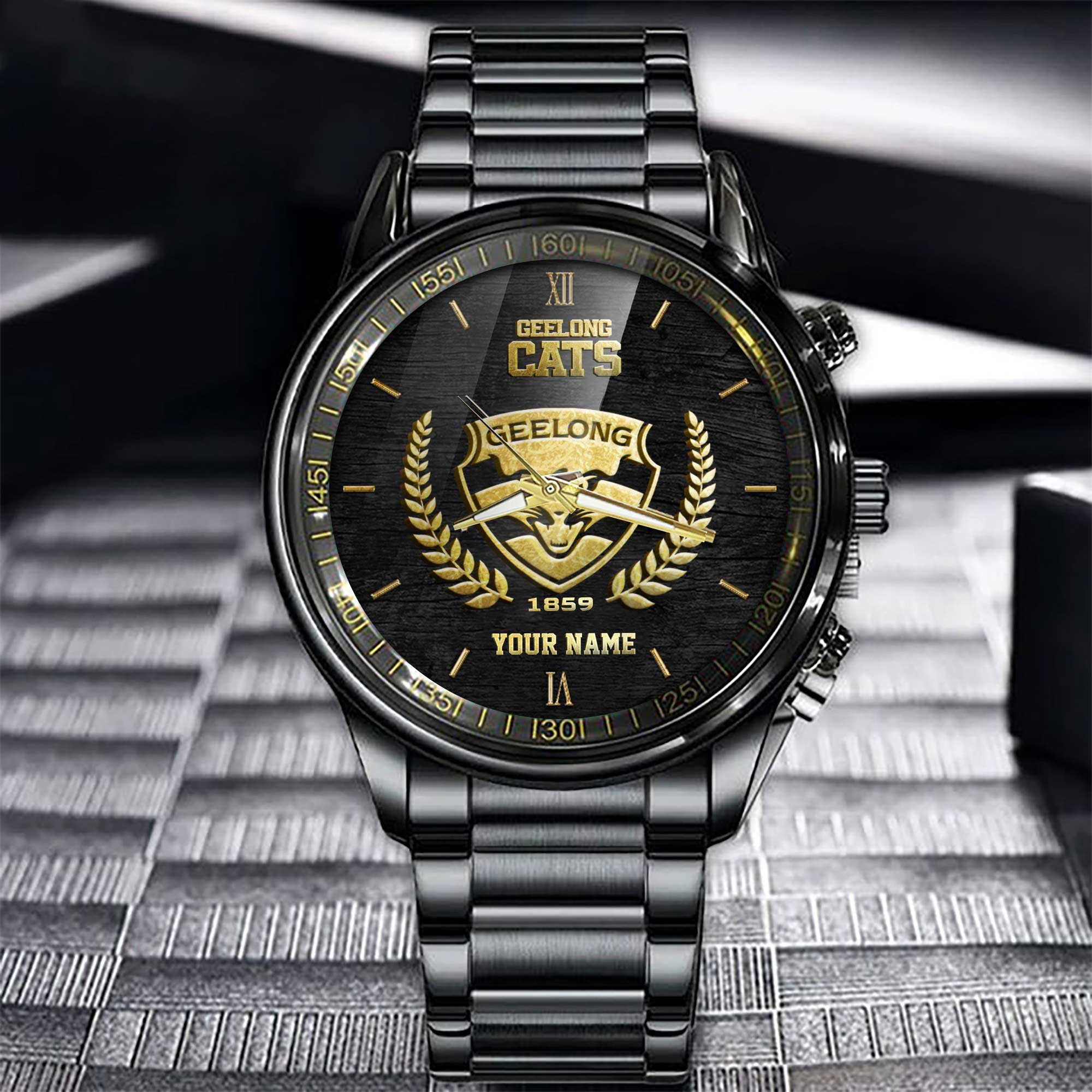 Geelong Cats Watch Fashion Custom Name - Famjoys Geelong Cats Watch Fashion Custom Name - Famjoys