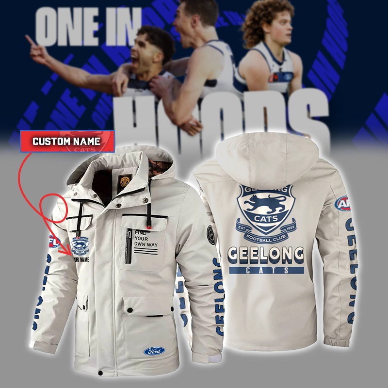 Geelong Cats Windbreaker Jacket - Famjoys Geelong Cats Windbreaker Jacket - Famjoys