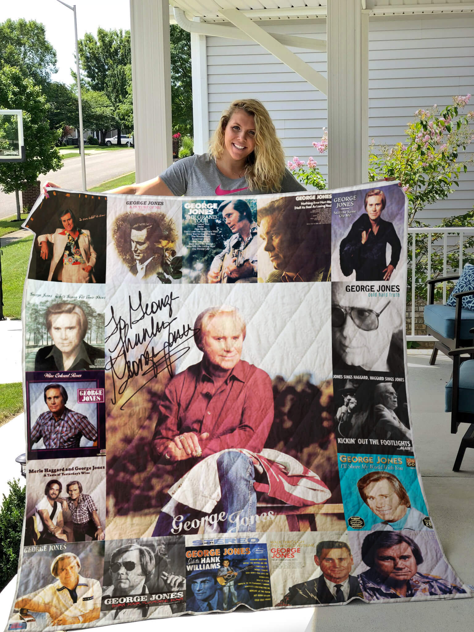 George Jones Quilt Blanket Ver 17 - Famjoys George Jones Quilt Blanket Ver 17 - Famjoys