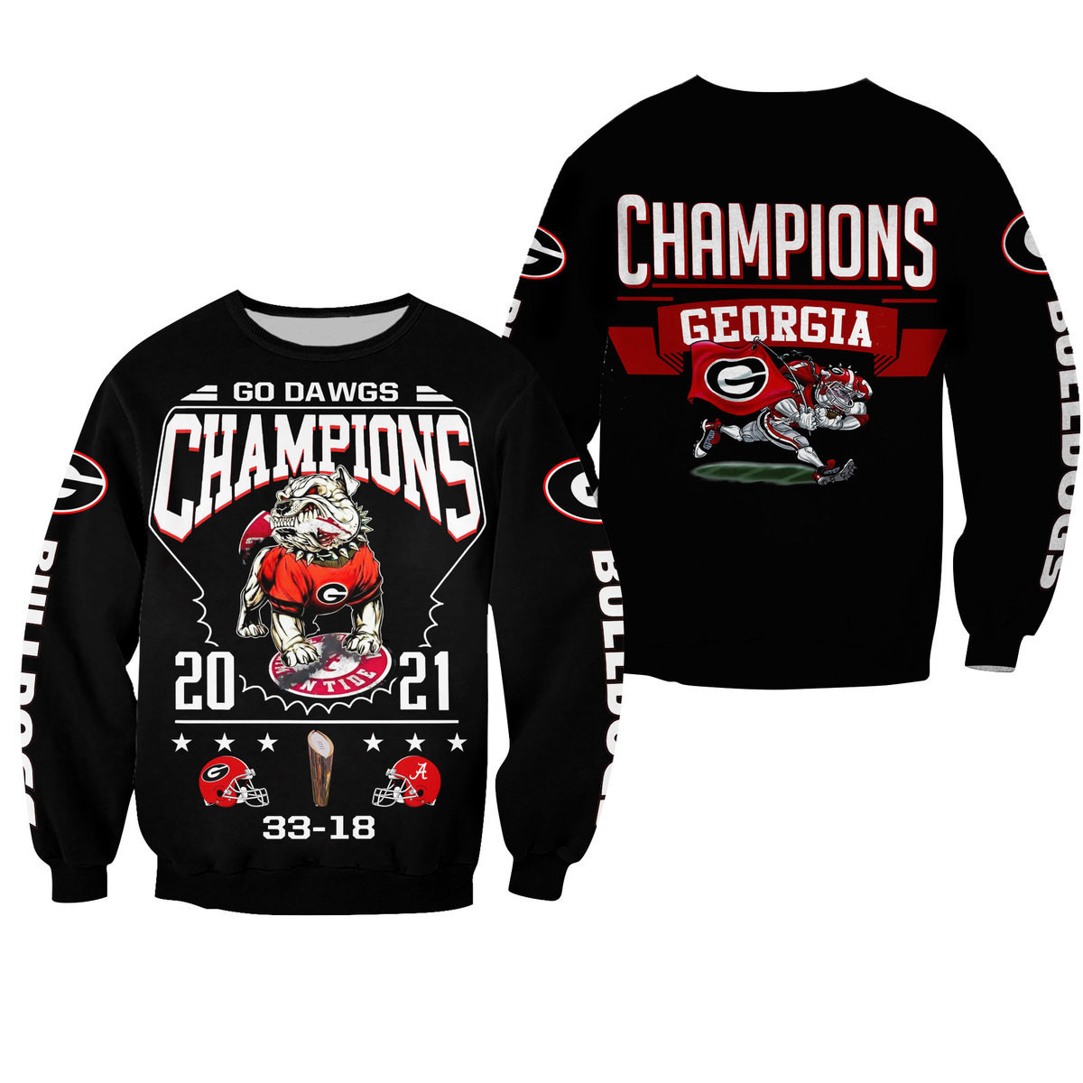 GEORGIA BULLDOG 3D ALL OVER PRINTED SHIRTS - Famjoys GEORGIA BULLDOG 3D ALL OVER PRINTED SHIRTS - Famjoys