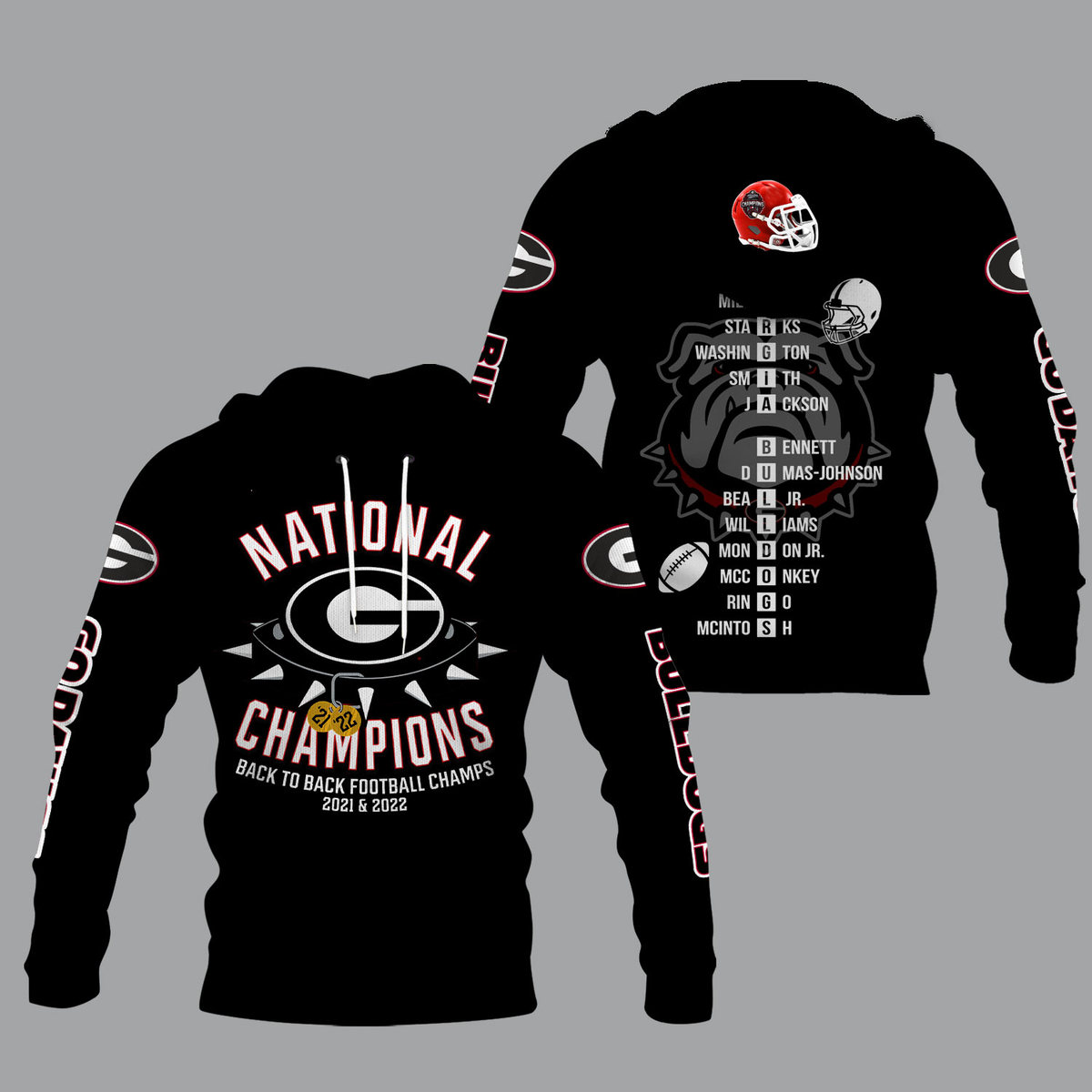 Georgia Bulldogs 2022 National Champions Black Shirts - v11 - Famjoys Georgia Bulldogs 2022 National Champions Black Shirts - v11 - Famjoys
