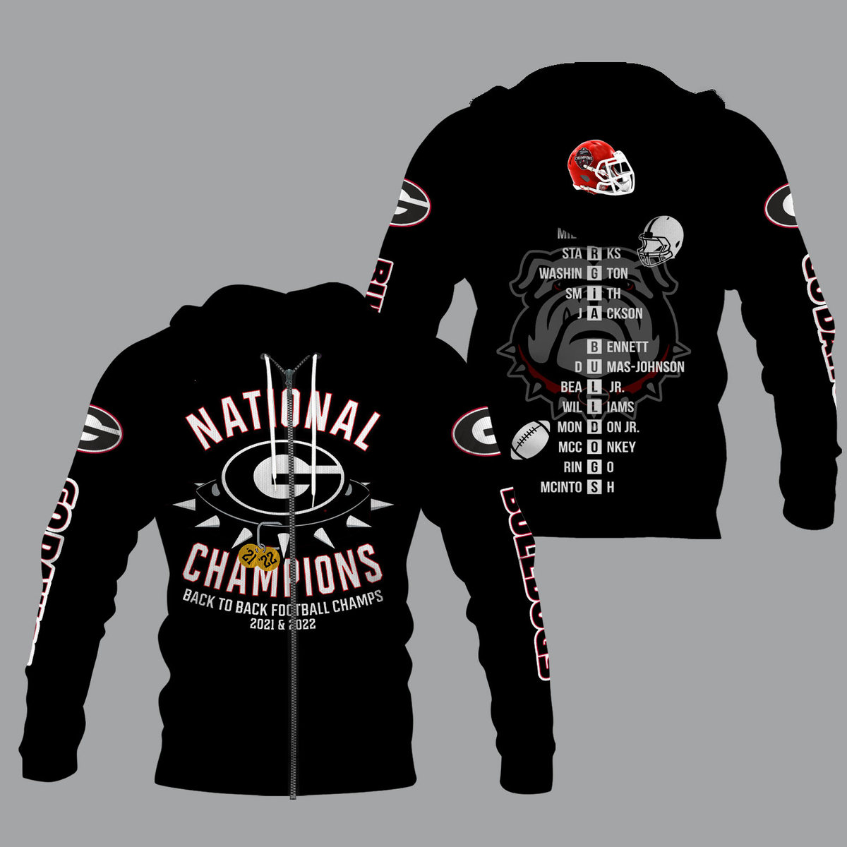 Georgia Bulldogs 2022 National Champions Black Shirts - v11 - Famjoys Georgia Bulldogs 2022 National Champions Black Shirts - v11 - Famjoys