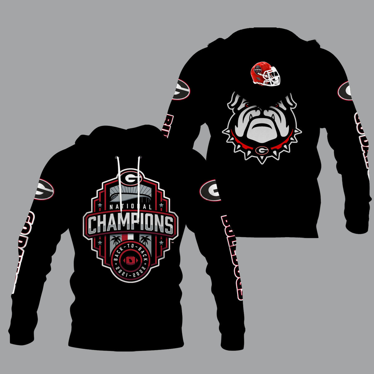 Georgia Bulldogs 2022 National Champions Black Shirts - v16 - Famjoys Georgia Bulldogs 2022 National Champions Black Shirts - v16 - Famjoys