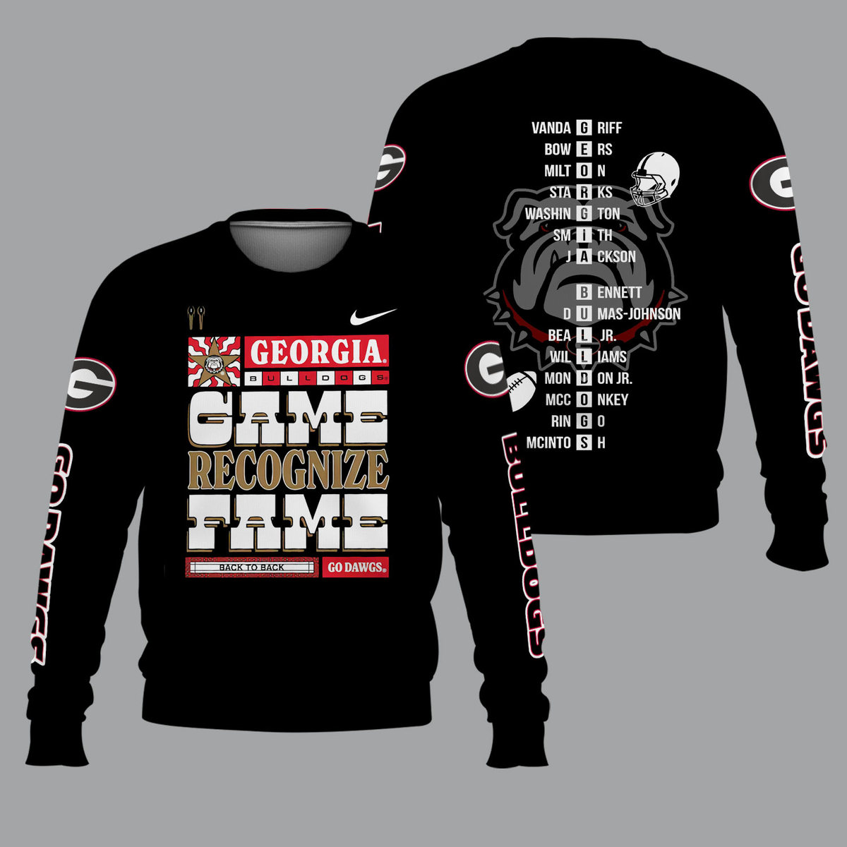 Georgia Bulldogs 2022 National Champions Black Shirts - v4 - Famjoys Georgia Bulldogs 2022 National Champions Black Shirts - v4 - Famjoys