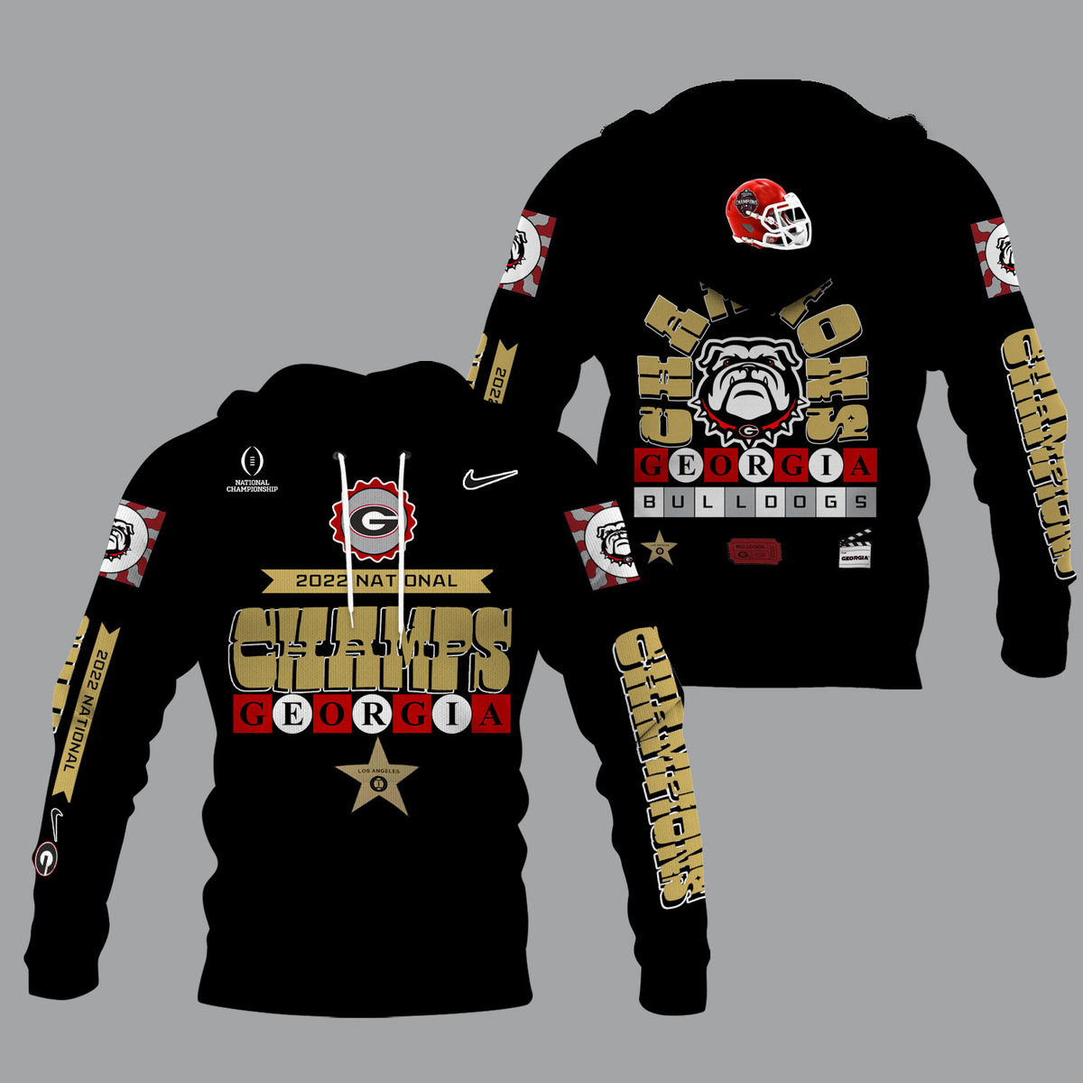 Georgia Bulldogs 2022 National Champions Black Shirts - v5 - Famjoys Georgia Bulldogs 2022 National Champions Black Shirts - v5 - Famjoys
