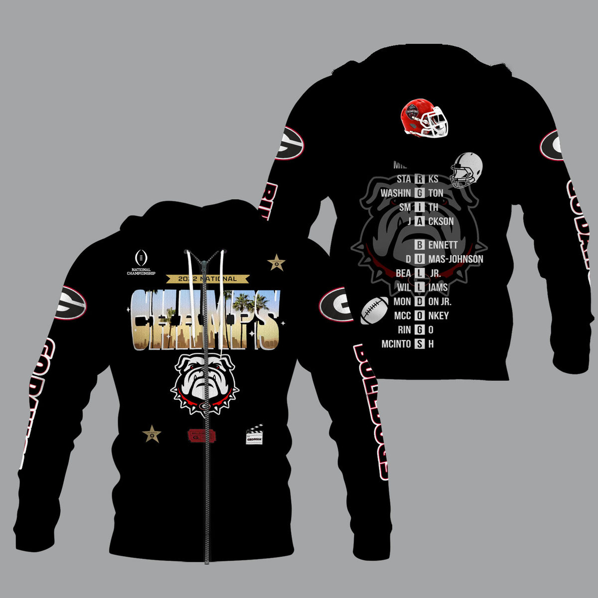 Georgia Bulldogs 2022 National Champions Black Shirts - v6 - Famjoys Georgia Bulldogs 2022 National Champions Black Shirts - v6 - Famjoys