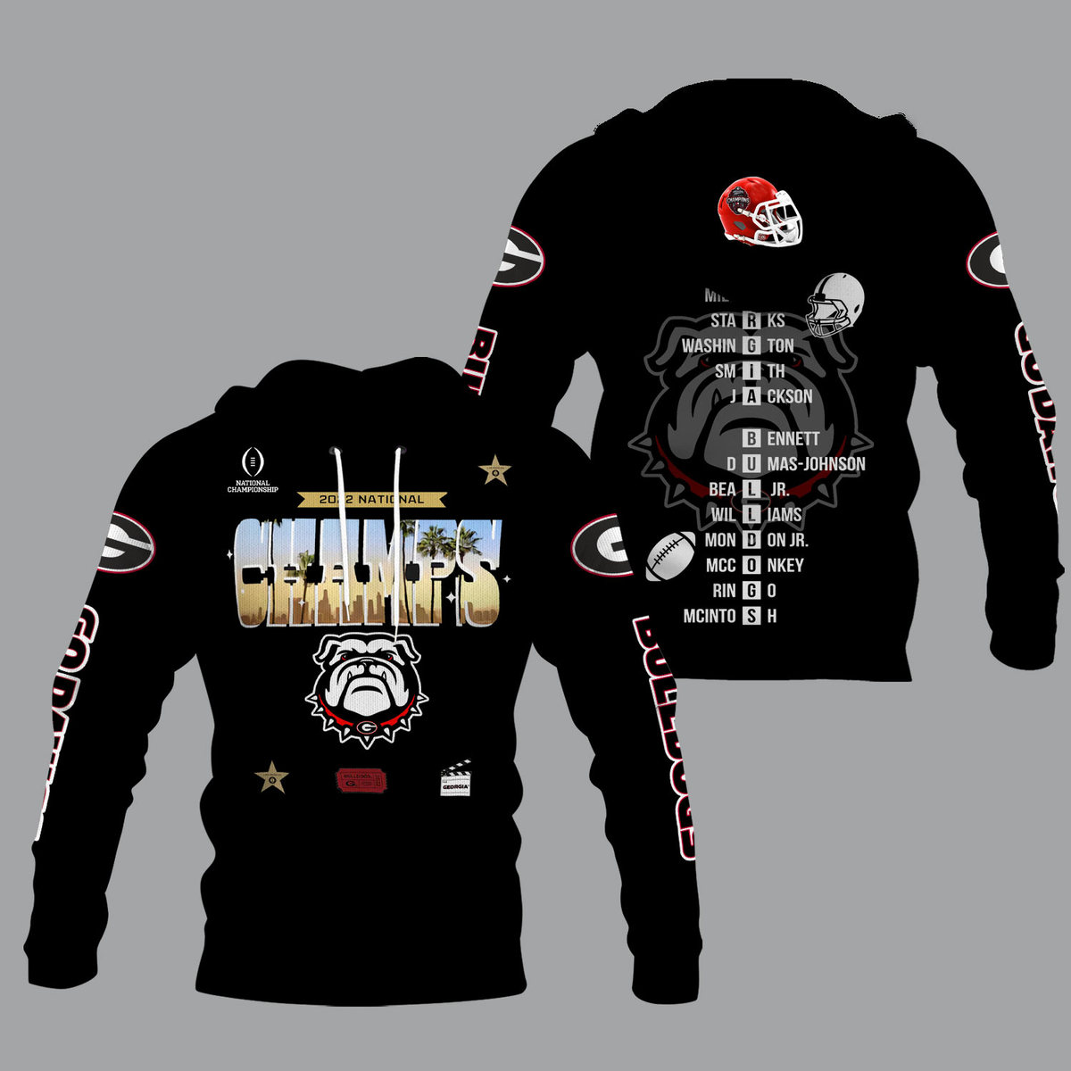 Georgia Bulldogs 2022 National Champions Black Shirts - v6 - Famjoys Georgia Bulldogs 2022 National Champions Black Shirts - v6 - Famjoys