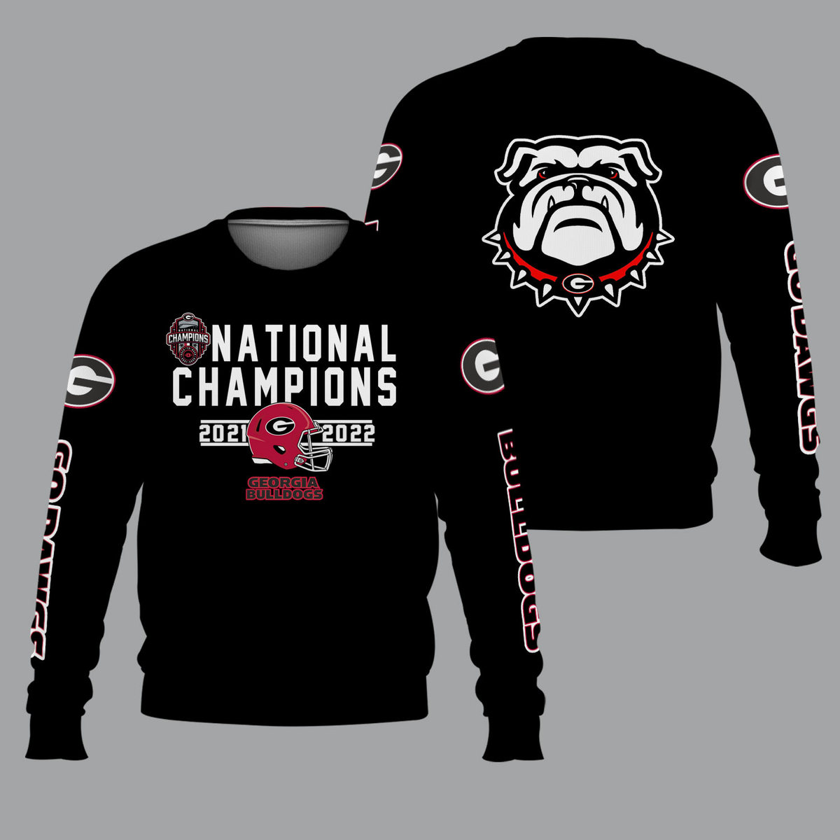 Georgia Bulldogs 2022 National Champions Black Shirts - v9 - Famjoys Georgia Bulldogs 2022 National Champions Black Shirts - v9 - Famjoys