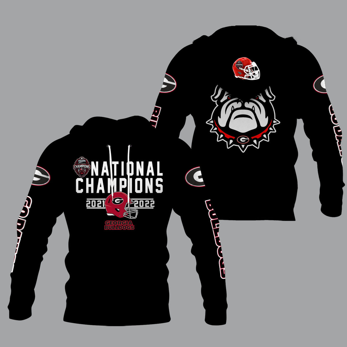 Georgia Bulldogs 2022 National Champions Black Shirts - v9 - Famjoys Georgia Bulldogs 2022 National Champions Black Shirts - v9 - Famjoys
