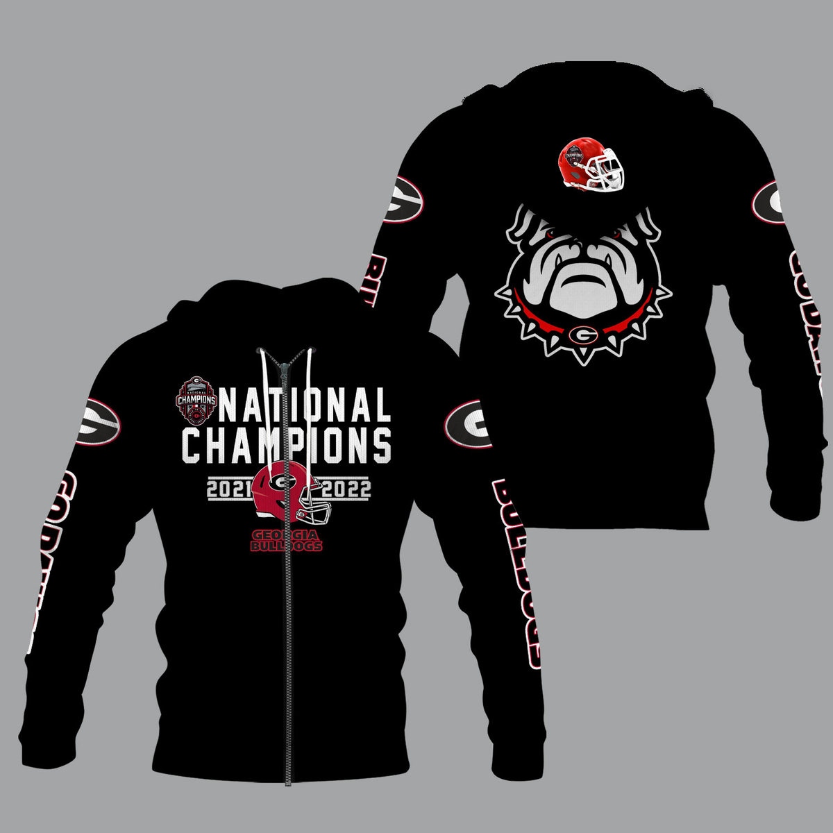 Georgia Bulldogs 2022 National Champions Black Shirts - v9 - Famjoys Georgia Bulldogs 2022 National Champions Black Shirts - v9 - Famjoys