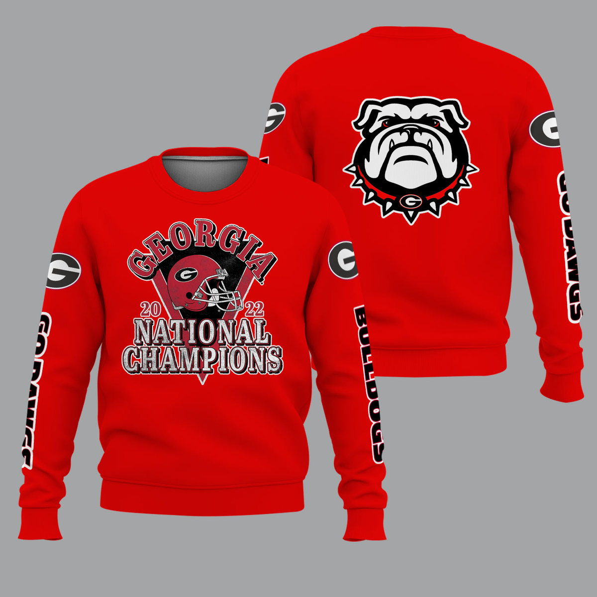 Georgia Bulldogs 2022 National Champions Red Shirts - v15 - Famjoys Georgia Bulldogs 2022 National Champions Red Shirts - v15 - Famjoys