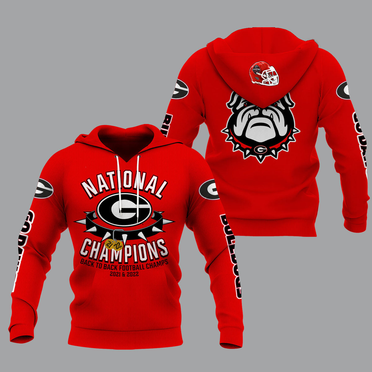 Georgia Bulldogs 2022 National Champions Red Shirts - v17 - Famjoys Georgia Bulldogs 2022 National Champions Red Shirts - v17 - Famjoys