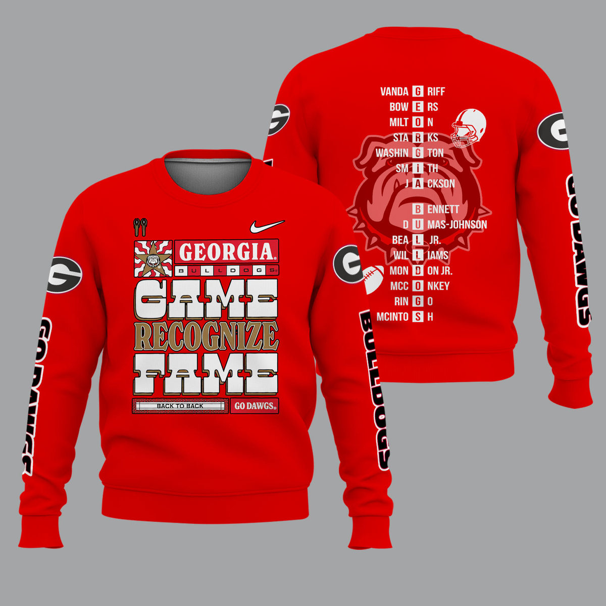 Georgia Bulldogs 2022 National Champions Red Shirts - v4 - Famjoys Georgia Bulldogs 2022 National Champions Red Shirts - v4 - Famjoys