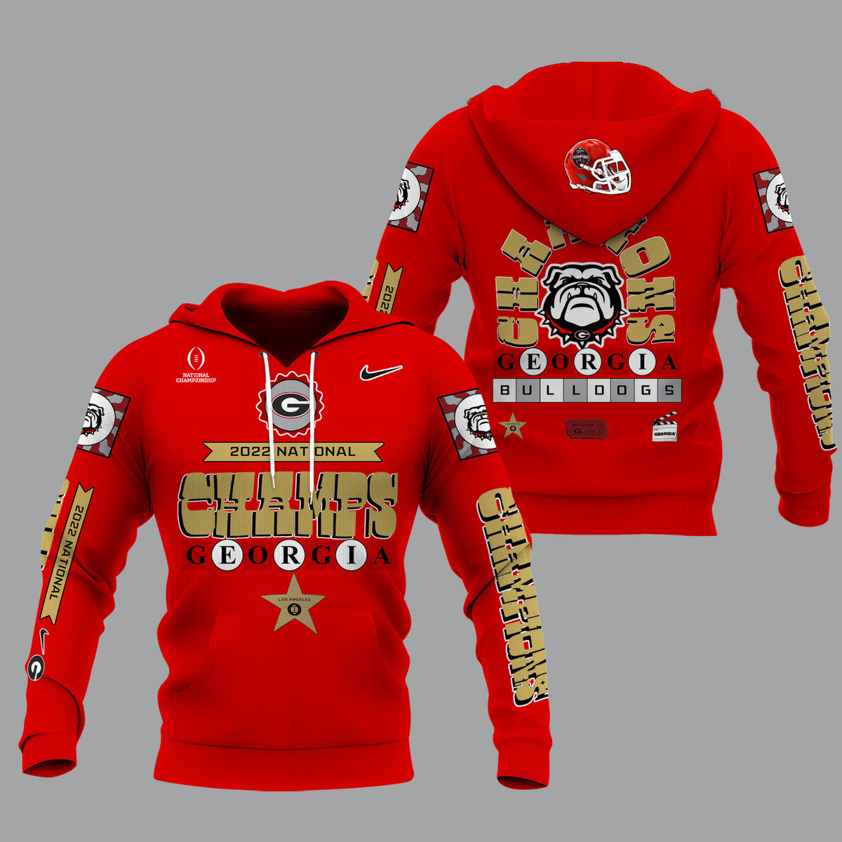 Georgia Bulldogs 2022 National Champions Red Shirts - v5 - Famjoys Georgia Bulldogs 2022 National Champions Red Shirts - v5 - Famjoys