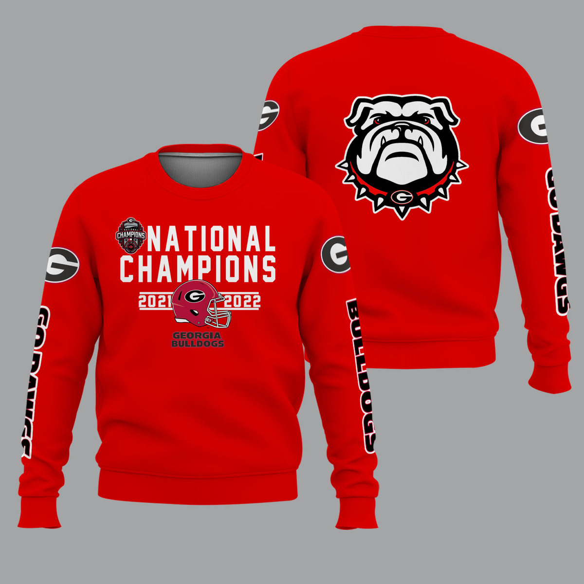 Georgia Bulldogs 2022 National Champions Red Shirts - v9 - Famjoys Georgia Bulldogs 2022 National Champions Red Shirts - v9 - Famjoys