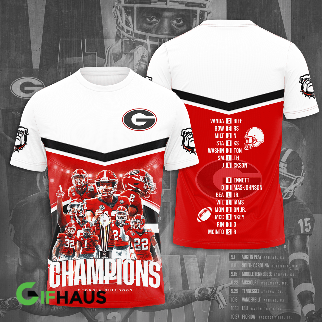 Georgia Bulldogs 2022 National Champions Shirts - v18 - Famjoys Georgia Bulldogs 2022 National Champions Shirts - v18 - Famjoys