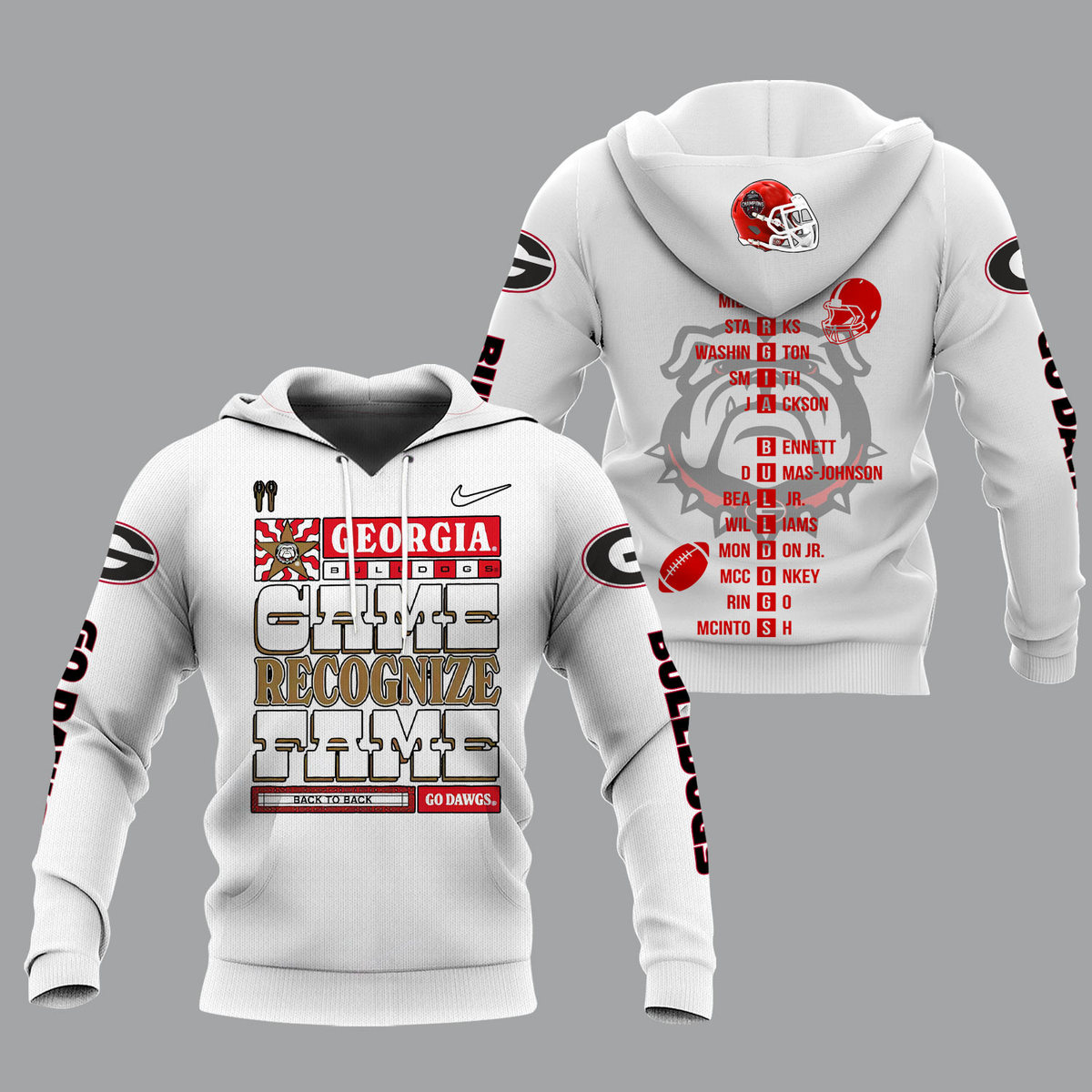 Georgia Bulldogs 2022 National Champions White Shirts - v4 - Famjoys Georgia Bulldogs 2022 National Champions White Shirts - v4 - Famjoys