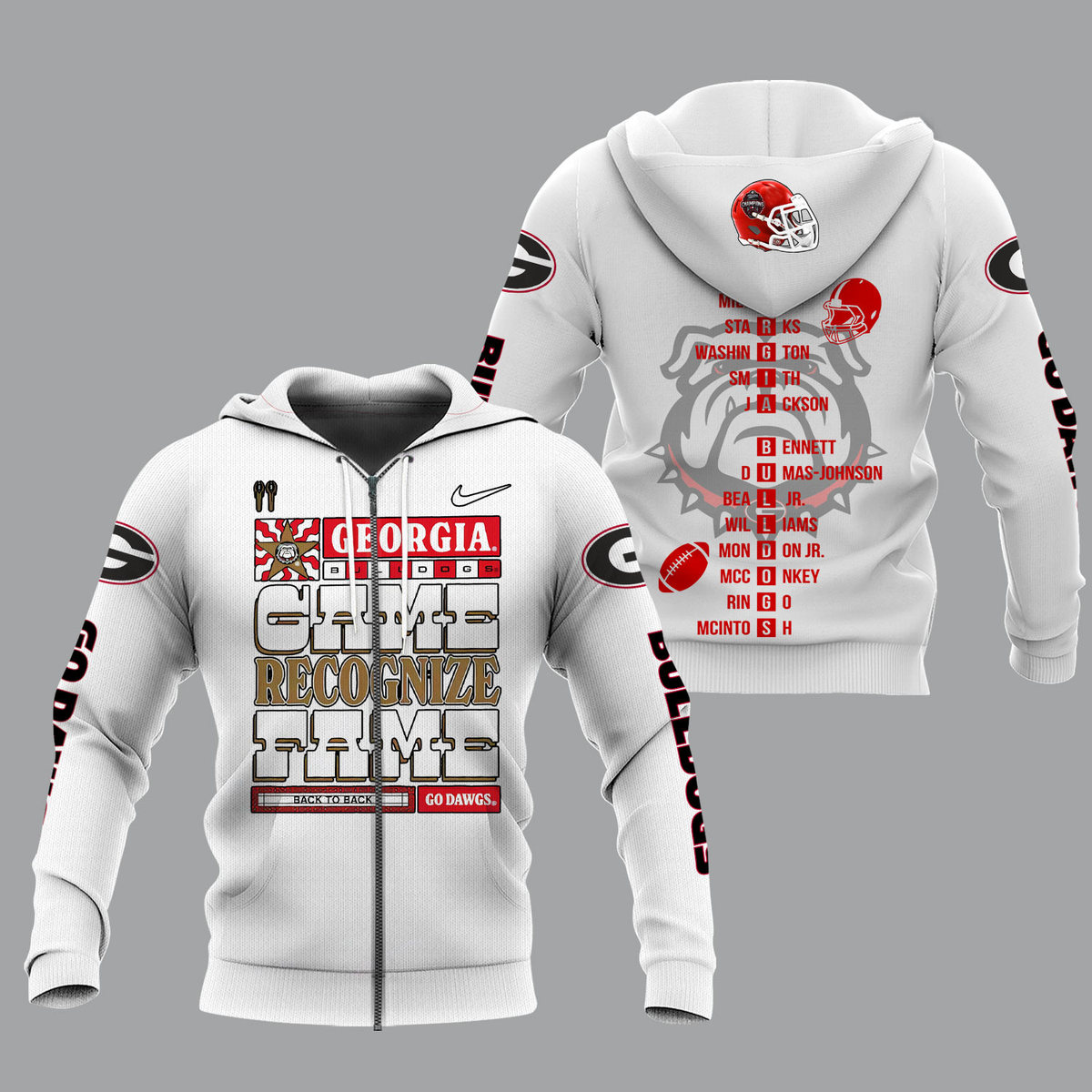 Georgia Bulldogs 2022 National Champions White Shirts - v4 - Famjoys Georgia Bulldogs 2022 National Champions White Shirts - v4 - Famjoys