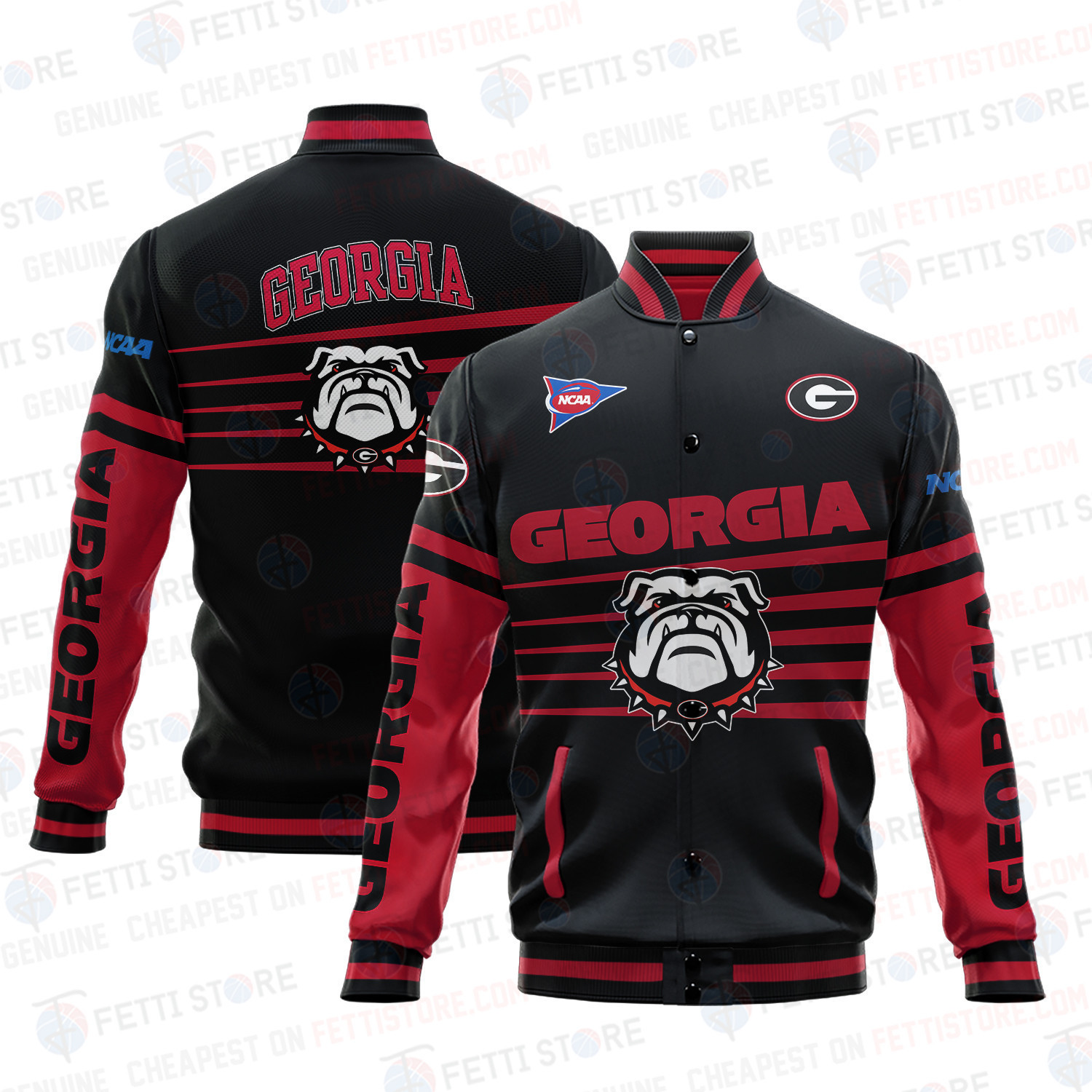 Georgia Bulldogs - AOP Varsity Jacket V1
