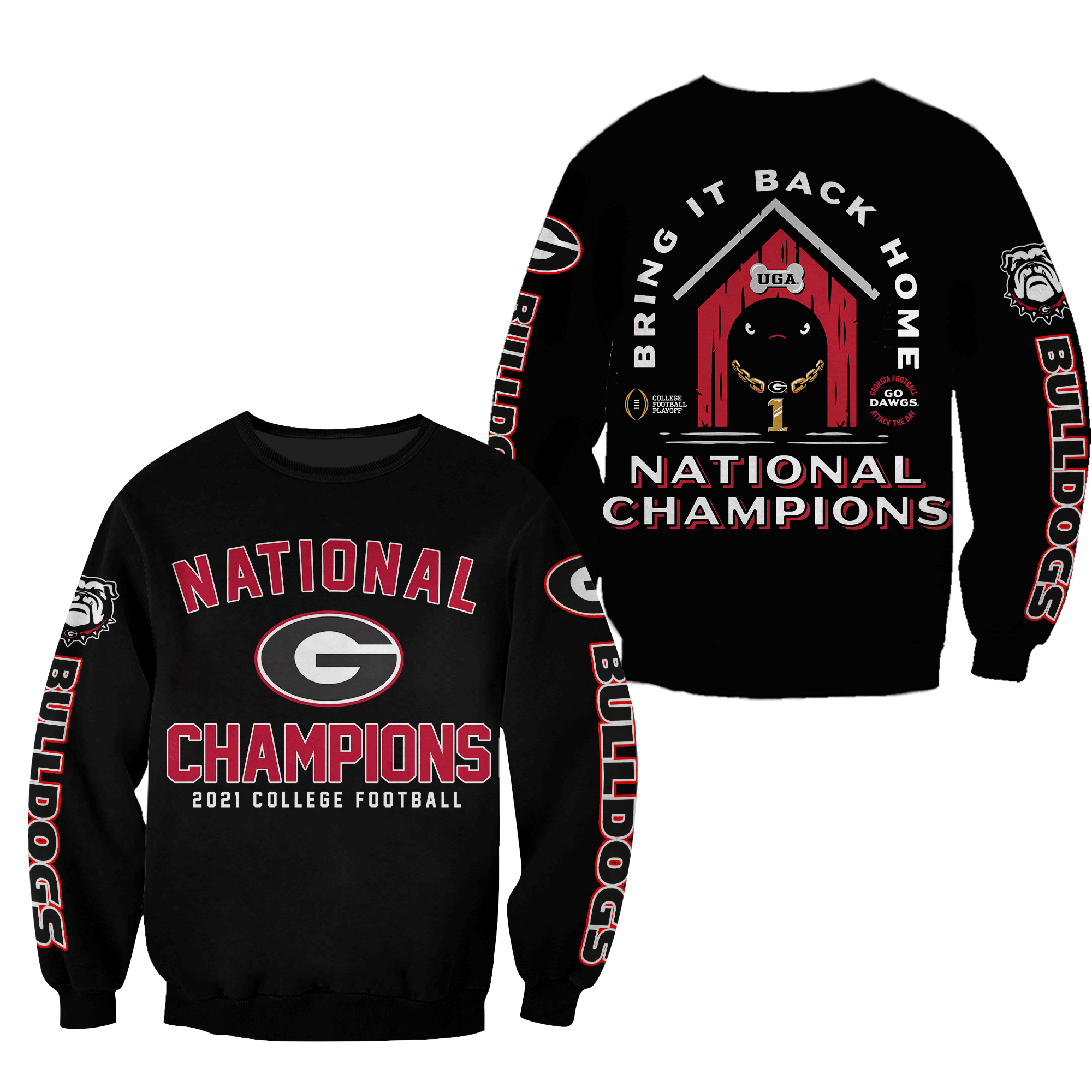 GEORGIA BULLDOGS Champion 3D OVER PRINTED SHIRT - Famjoys GEORGIA BULLDOGS Champion 3D OVER PRINTED SHIRT - Famjoys